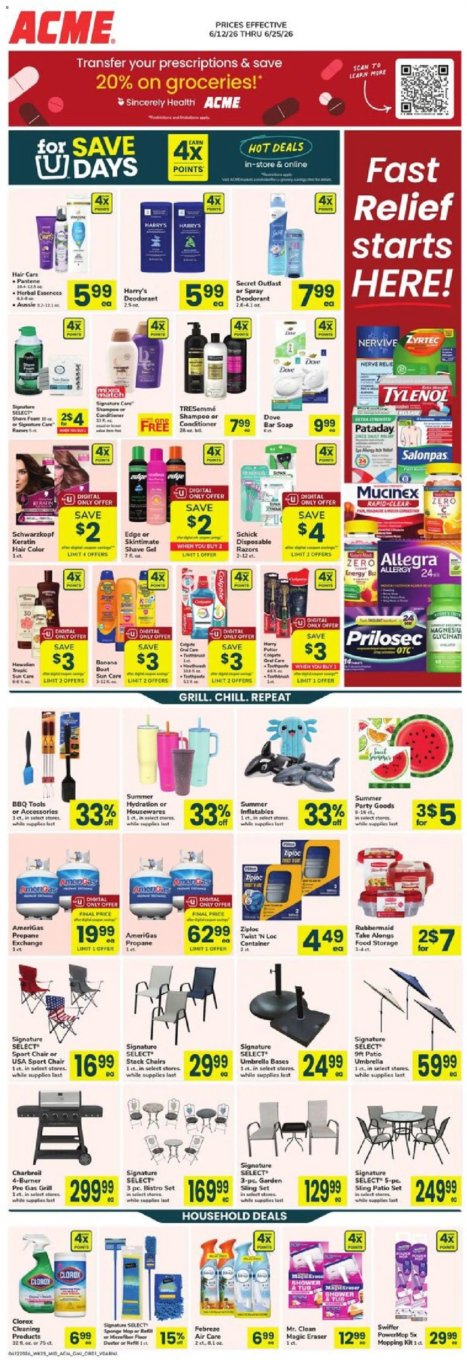 Acme Ad - valid from 12.06.2026 | Page: 1 | Products: Chair, Conditioner, Hair color, Umbrella