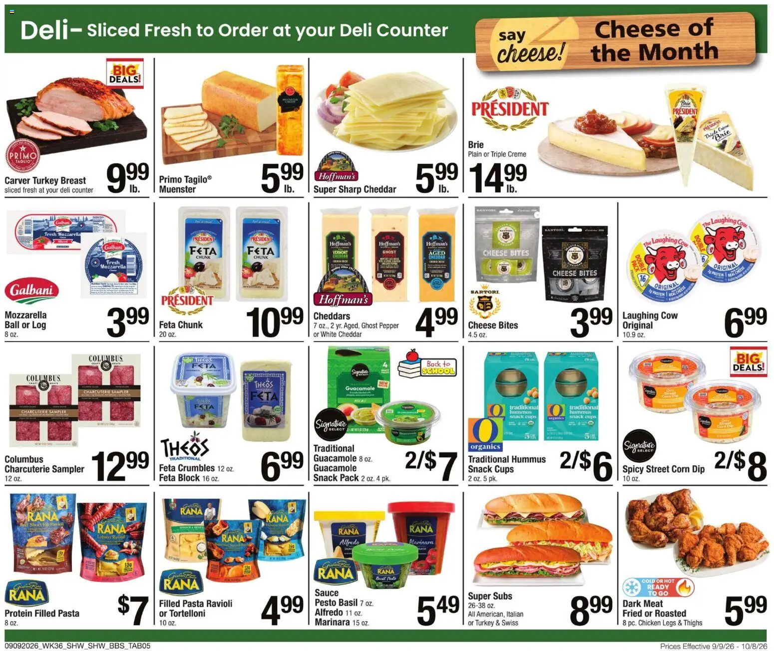 Shaw's Big Book of Savings - valid from 09/09/2026 | Page: 4 | Products: Meat, Chicken, Cheese, Hummus