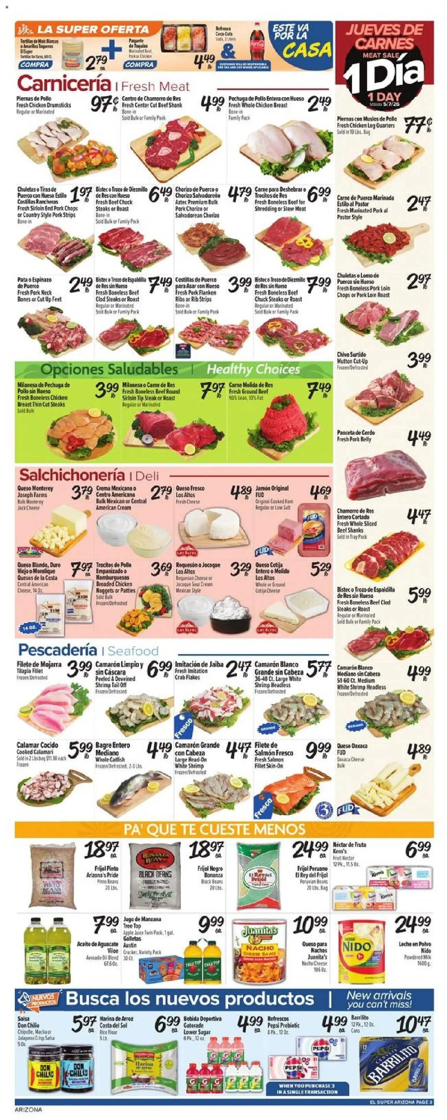 El Super Weekly Ad - AK - valid from 06.05.2026 | Page: 3 | Products: Rice, Beef, Cream, Sugar