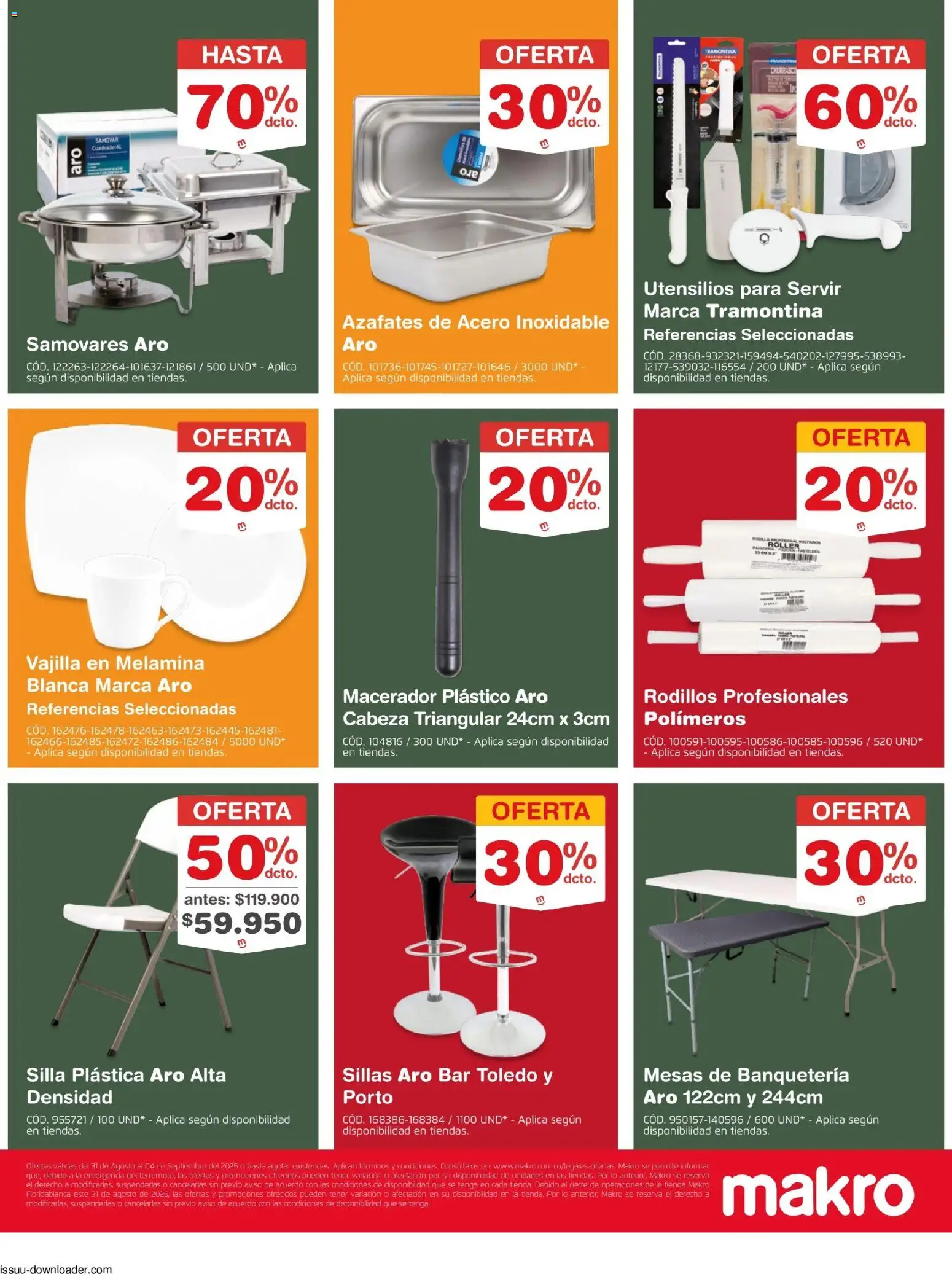 Makro revista - valida desde el 31/08/2026 | Página: 8 | Productos: Silla