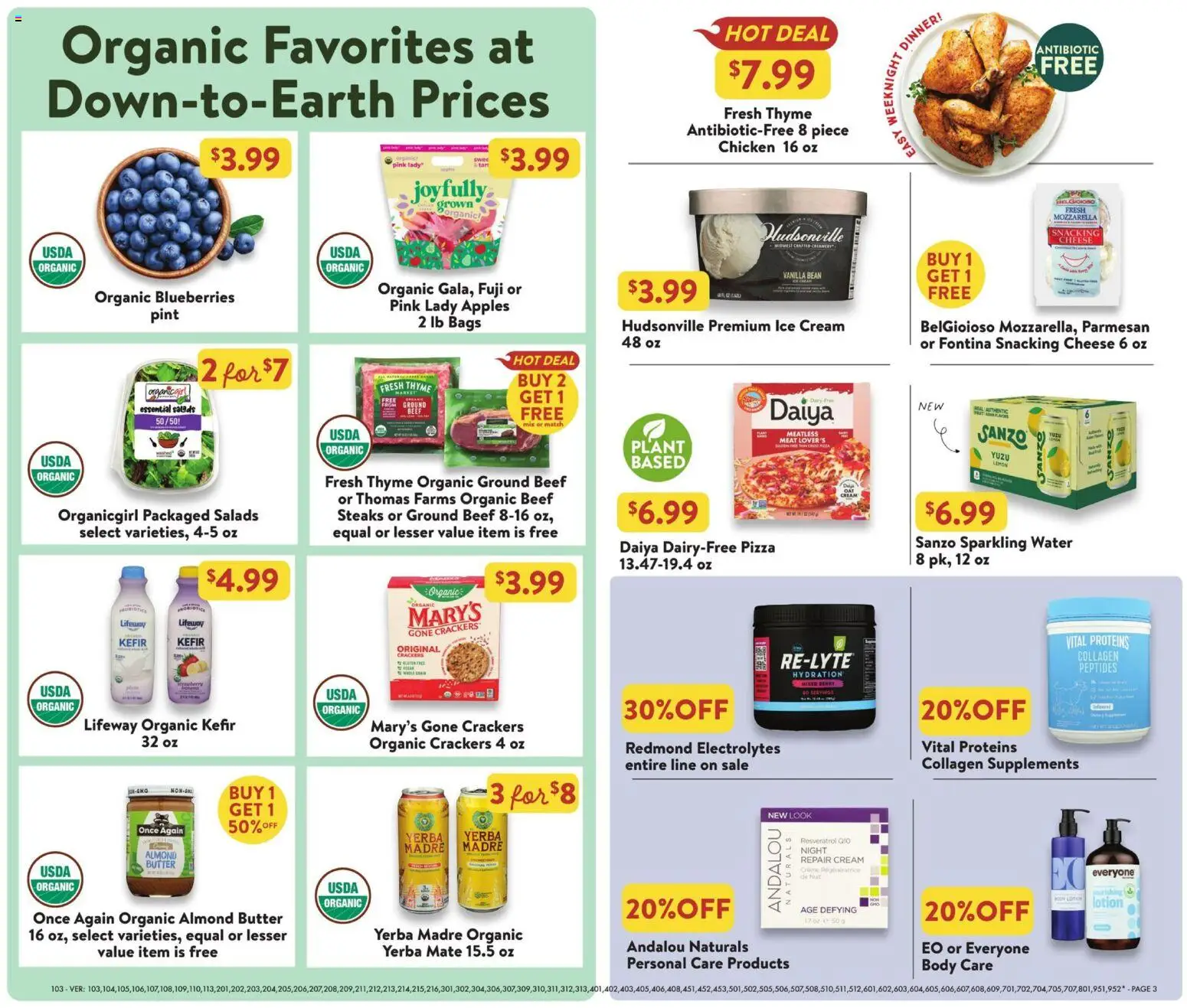 Fresh Thyme Weekly Ad - valid from 07/29/2026 | Page: 4 | Products: Butter, Cream, Ice cream, Blueberries