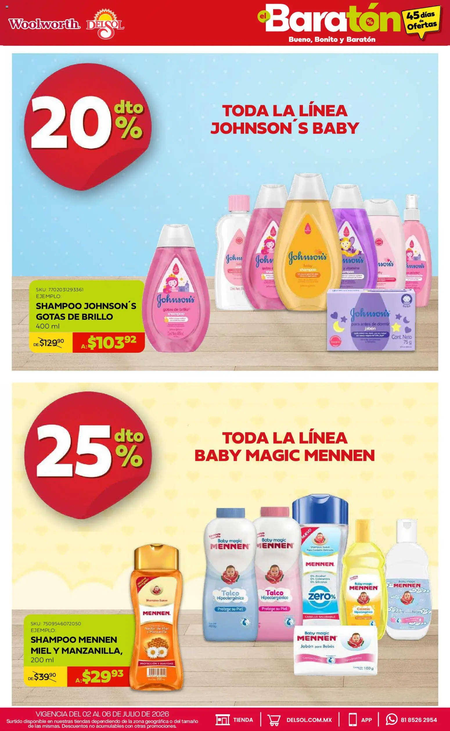 Nuevas ofertas de Del Sol y Woolworth válidas en toda la República Mexicana desde el 02/07/2026. ¡Encuentra las mejores ofertas en Del Sol y Woolworth catálogo Bueno, Bonito y Baratón! | Página: 14 | Productos: Brillo, Jabón