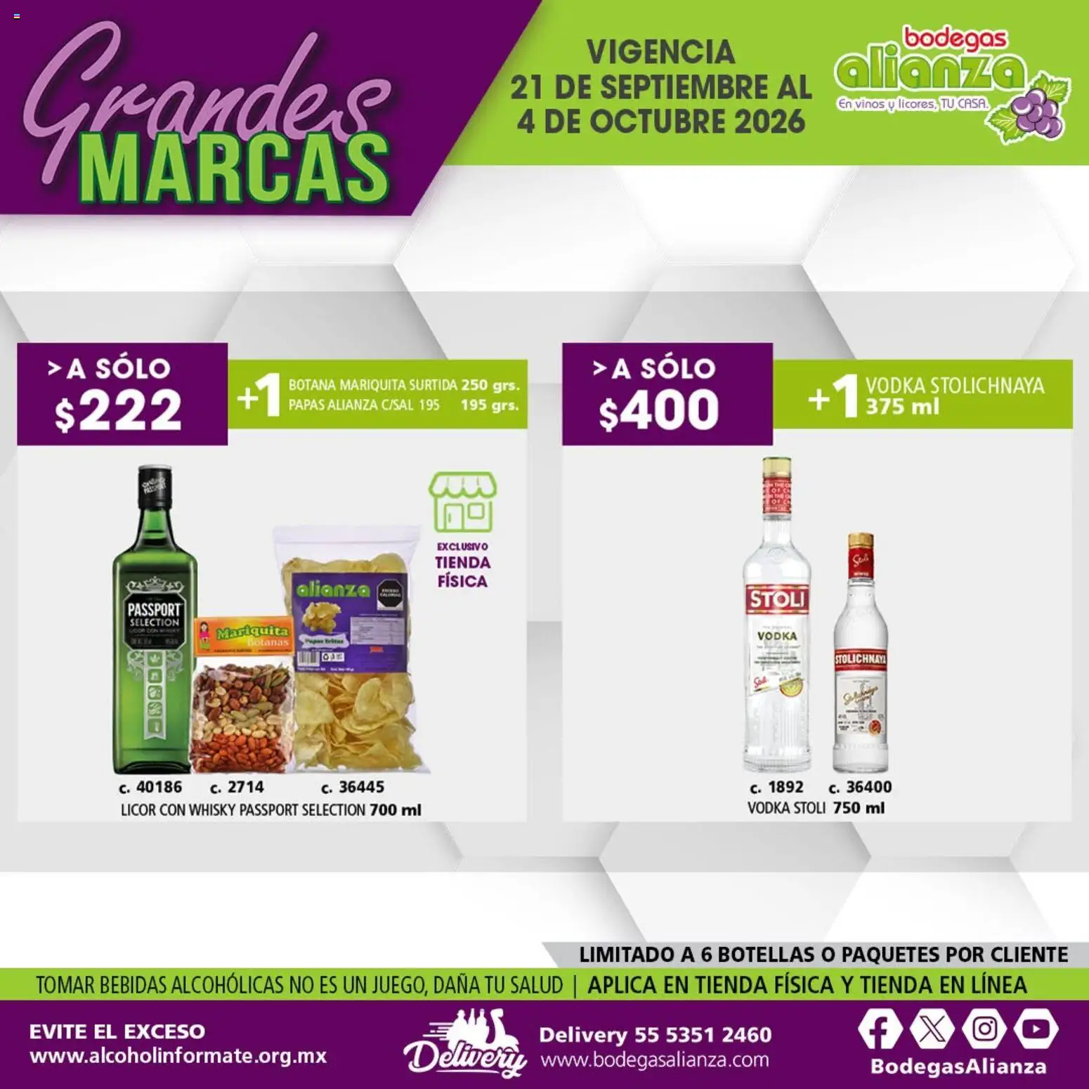 Nuevas ofertas de Bodegas Alianza válidas en toda la República Mexicana desde el 21/09/2026. ¡Encuentra las mejores ofertas en Bodegas Alianza catálogo Grandes Marcas! | Página: 13