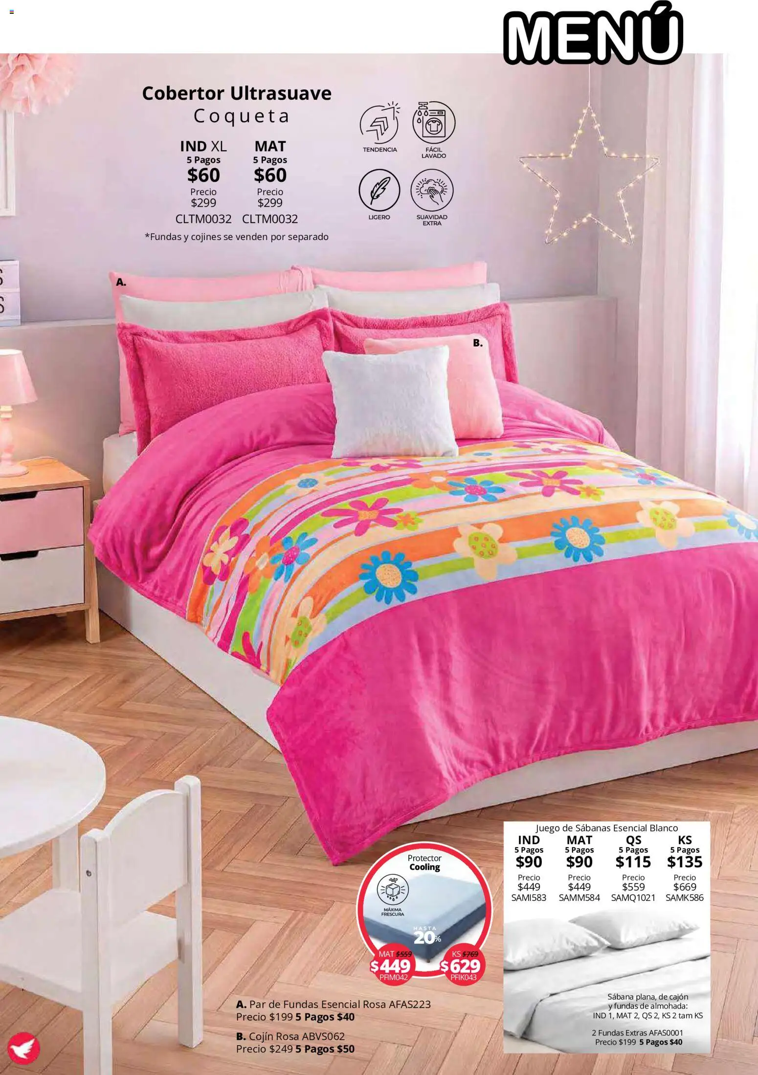 Nuevas ofertas de Colchas Concord válidas en toda la República Mexicana desde el 15/10/2026. ¡Encuentra las mejores ofertas en Colchas Concord catálogo Colección Cobertor Calor de Hogar! | Página: 108