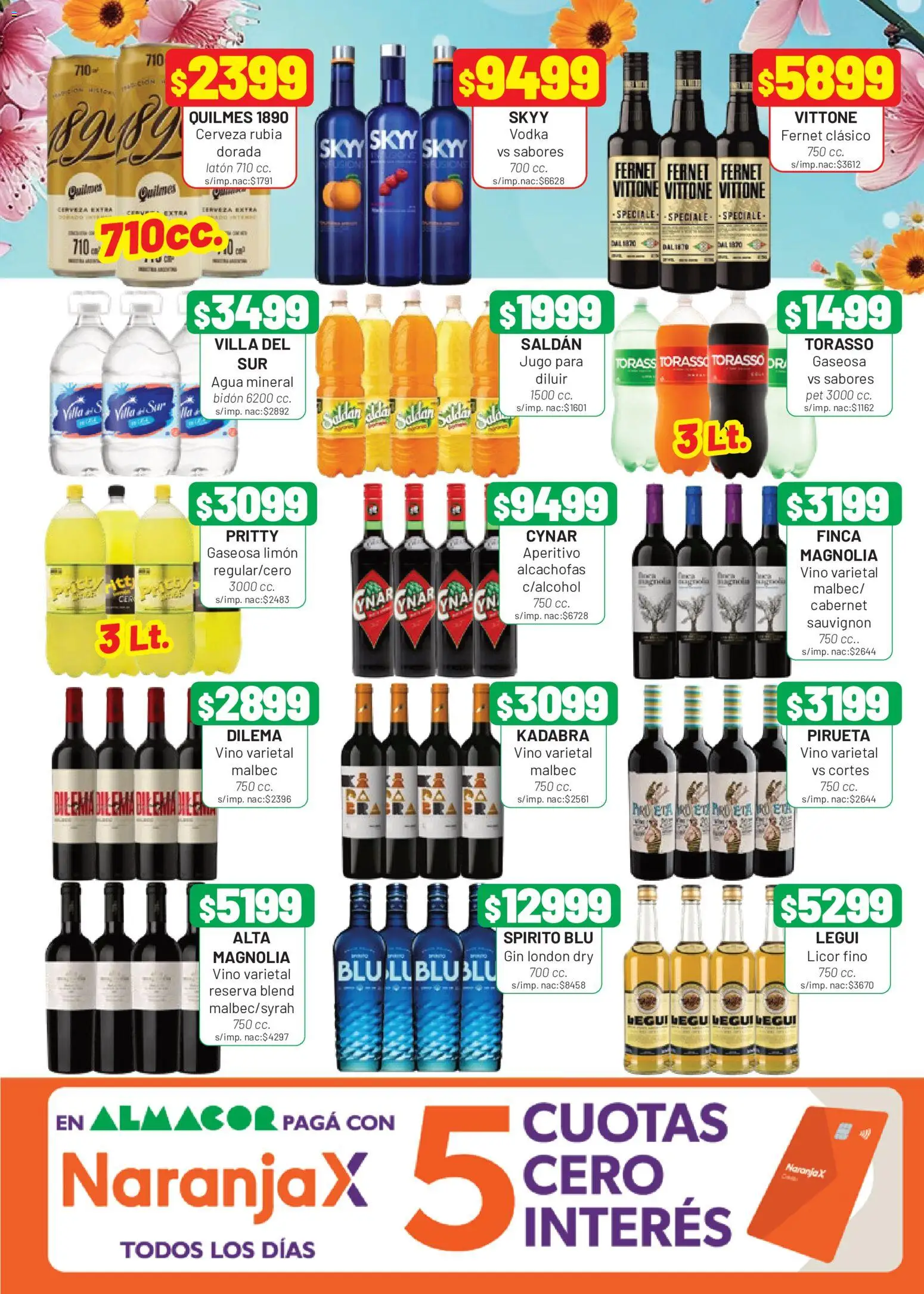 Almacor catálogo │ válido desde el 01/10/2026 | Página: 7 | Productos: Bidón, Limón, Agua mineral, Vino