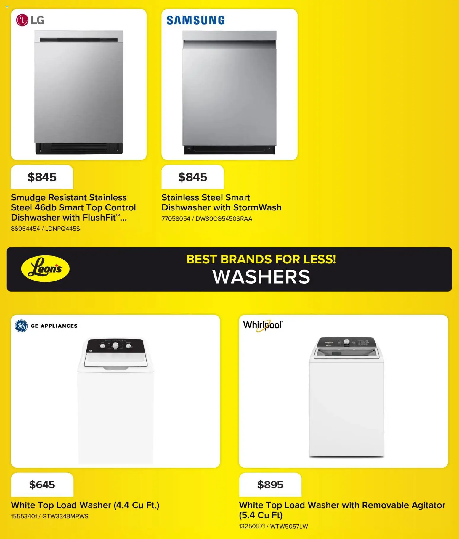 Leon's flyer valid from Sep 3, 2026 | Page: 7 | Products: Dishwasher