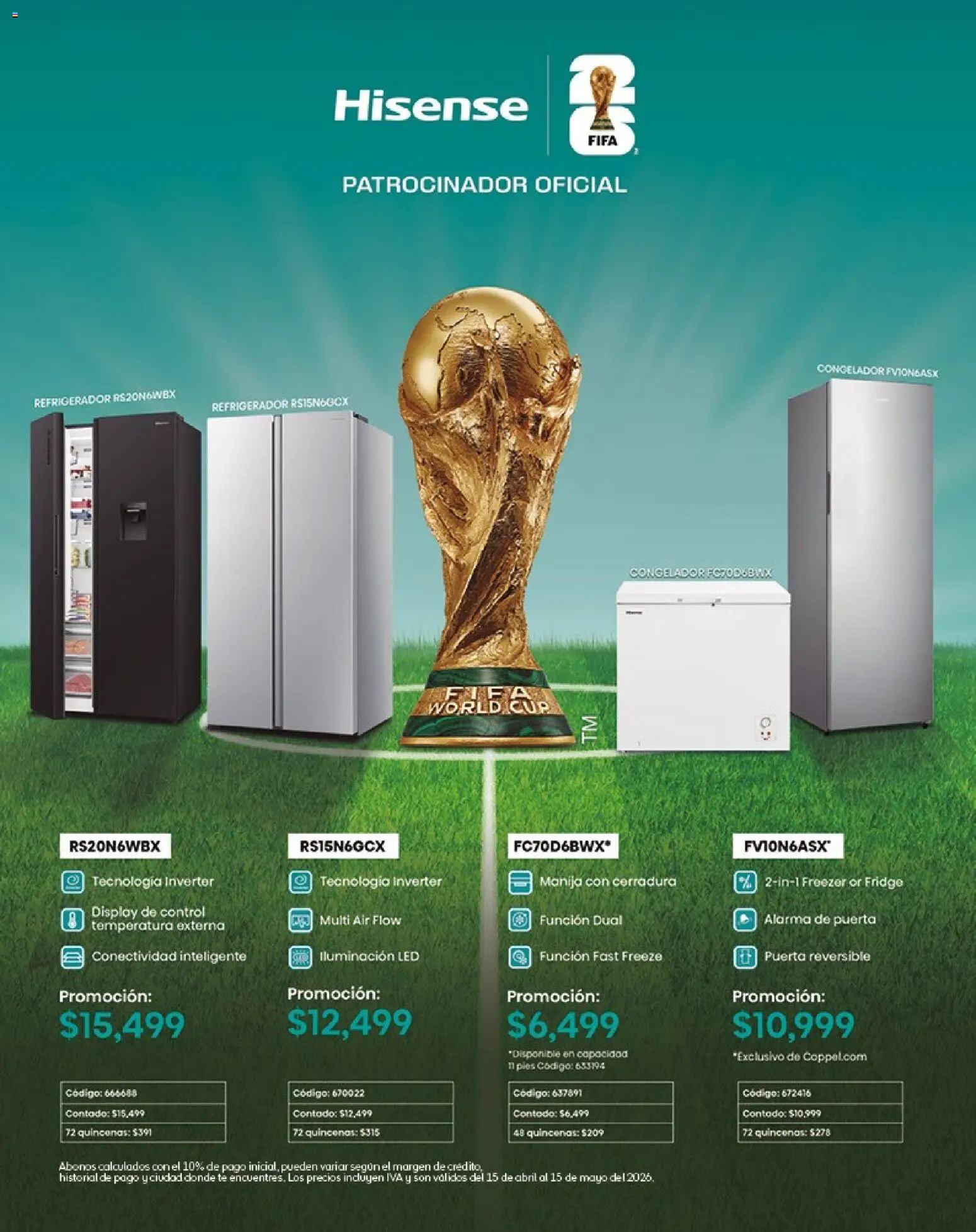 Nuevas ofertas de Coppel válidas en toda la República Mexicana desde el 15.04.2026. ¡Encuentra las mejores ofertas en Coppel catálogo ! | Página: 24 | Productos: Refrigerador, Alarma, Cerradura, Té