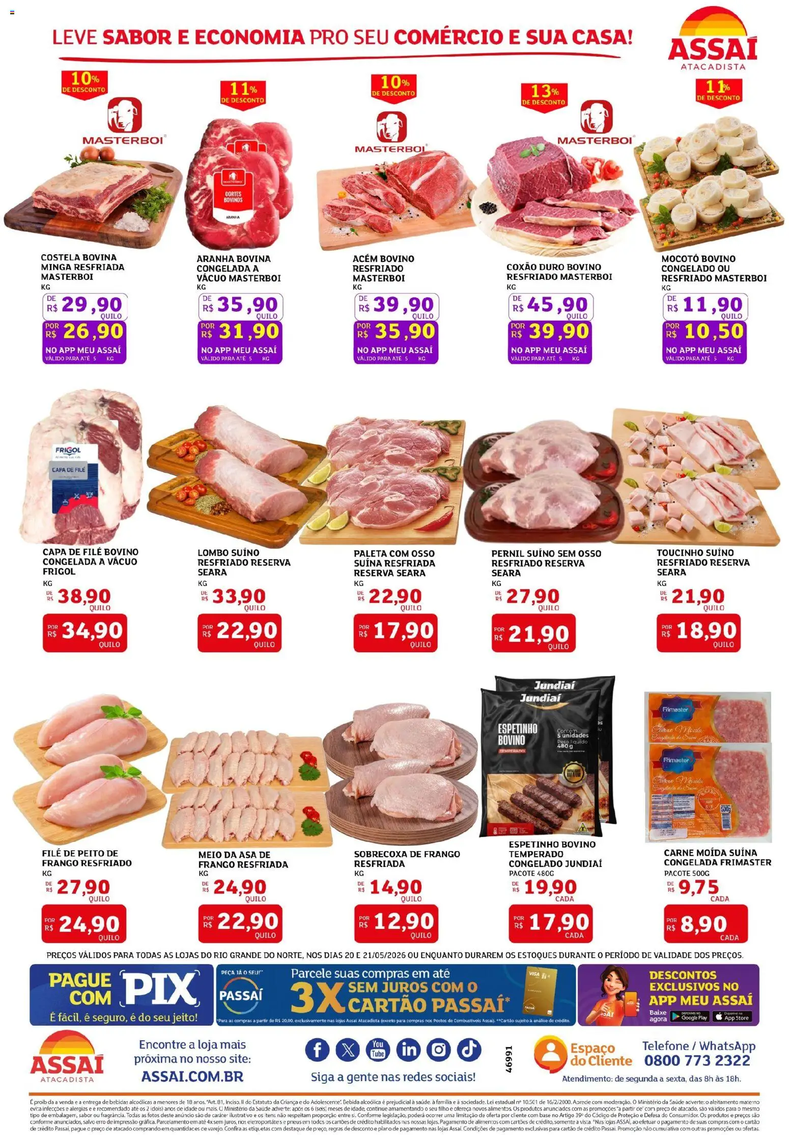 Assaí Atacadista Folheto - válido de 20.05.2026 | Página: 2 | Produtos: Lombo, Pneus, Bebida, Telefone