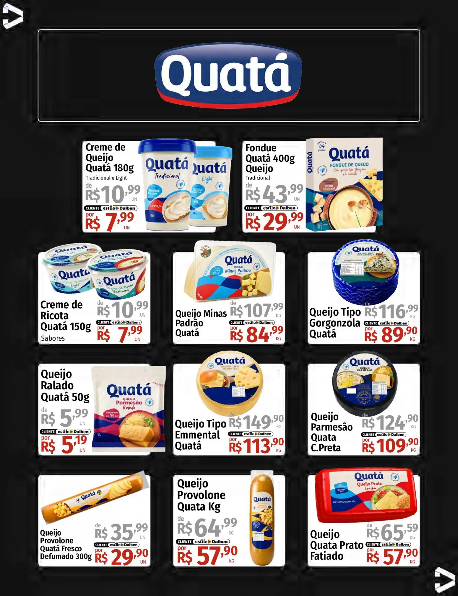 Supermercado Dalben Folheto - válido de 18.05.2026 | Página: 18 | Produtos: Queijo, Parmesão, Ricota, Queijo parmesão