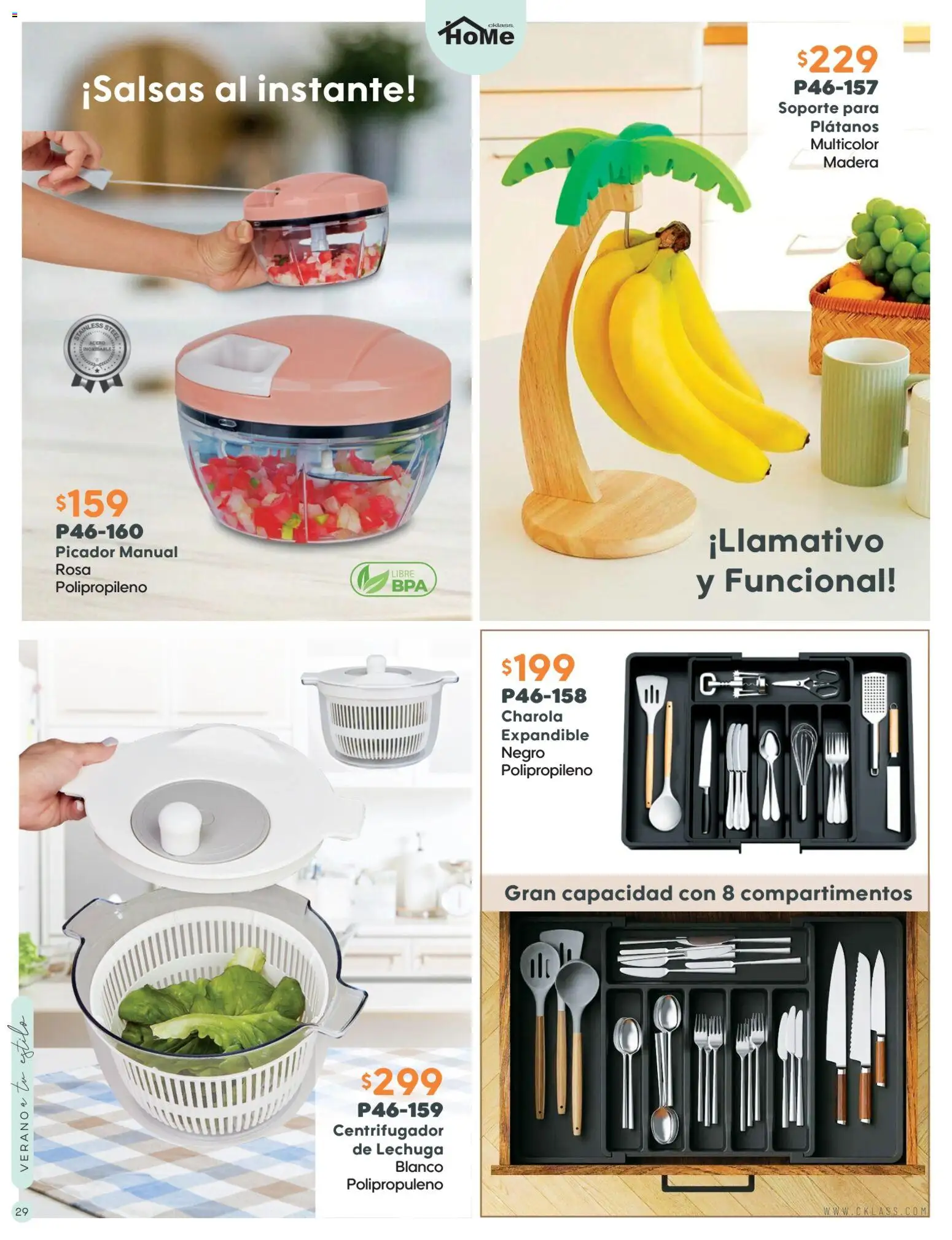 Nuevas ofertas de Cklass válidas en toda la República Mexicana desde el 02/07/2026. ¡Encuentra las mejores ofertas en Cklass catálogo Verano WE & Home! | Página: 30 | Productos: Lechuga, Plátanos