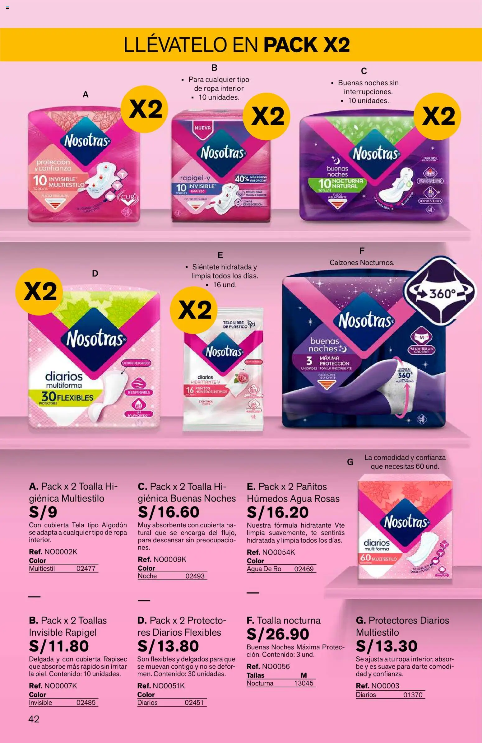 Catálogo Leonisa válido desde 04/08/2026 | Página: 42 | Productos: Toalla, Ropa, Té, Ropa interior