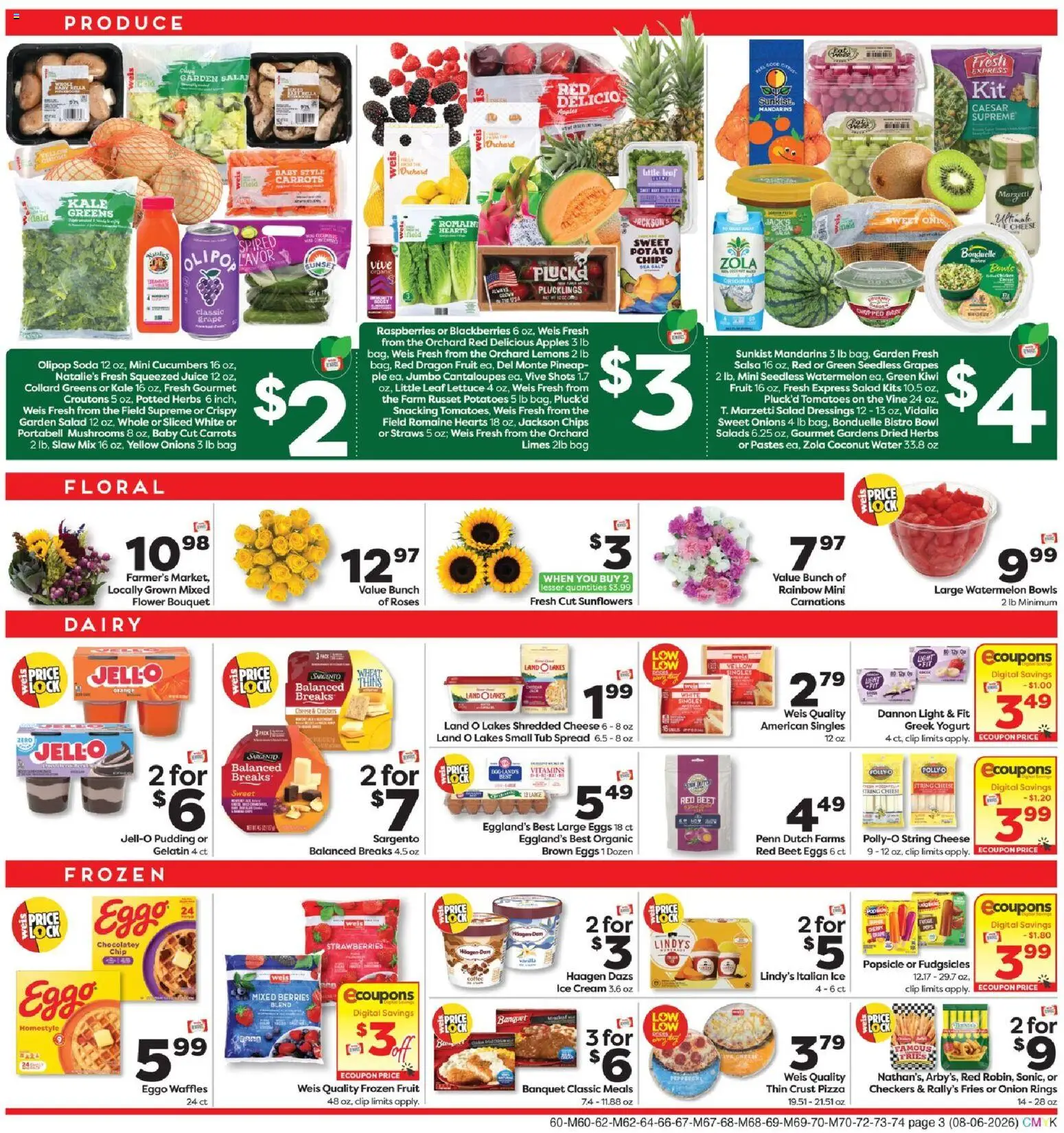Weis Grand Opening - valid from 08/06/2026 | Page: 7 | Products: Lettuce, Cucumbers, Red beet, Carrots
