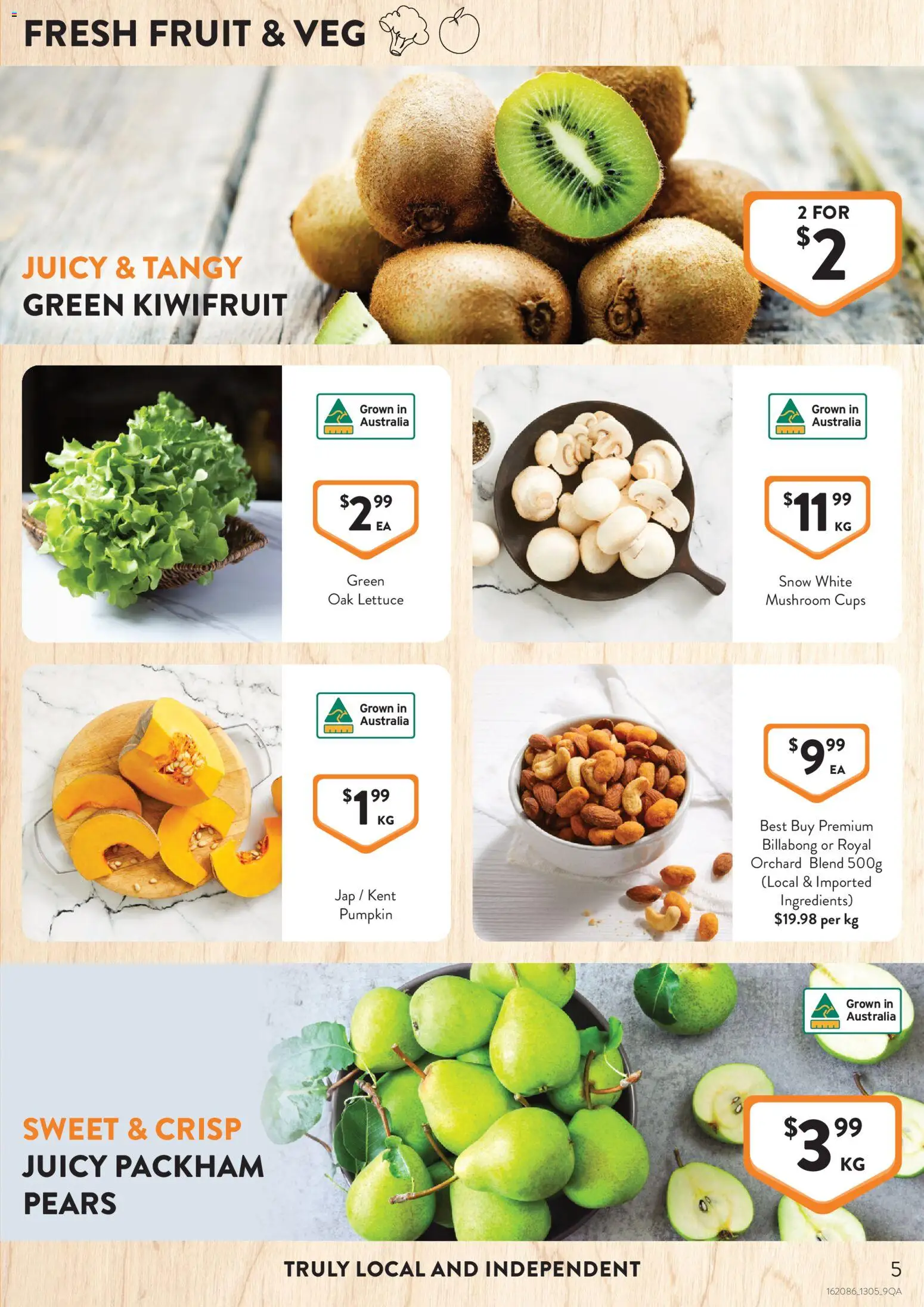 Foodworks catalogue - valid from 13.05.2026 | Page: 5 | Products: Cups, Lettuce, Kiwifruit, Pumpkin