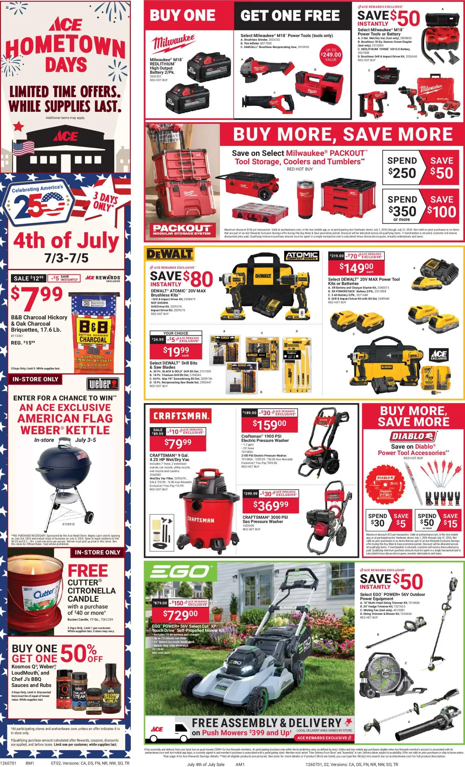 ACE Hardware Weekly Ad - valid from 07/01/2026 | Page: 2 | Products: Tire, Case, Cutter, Fan