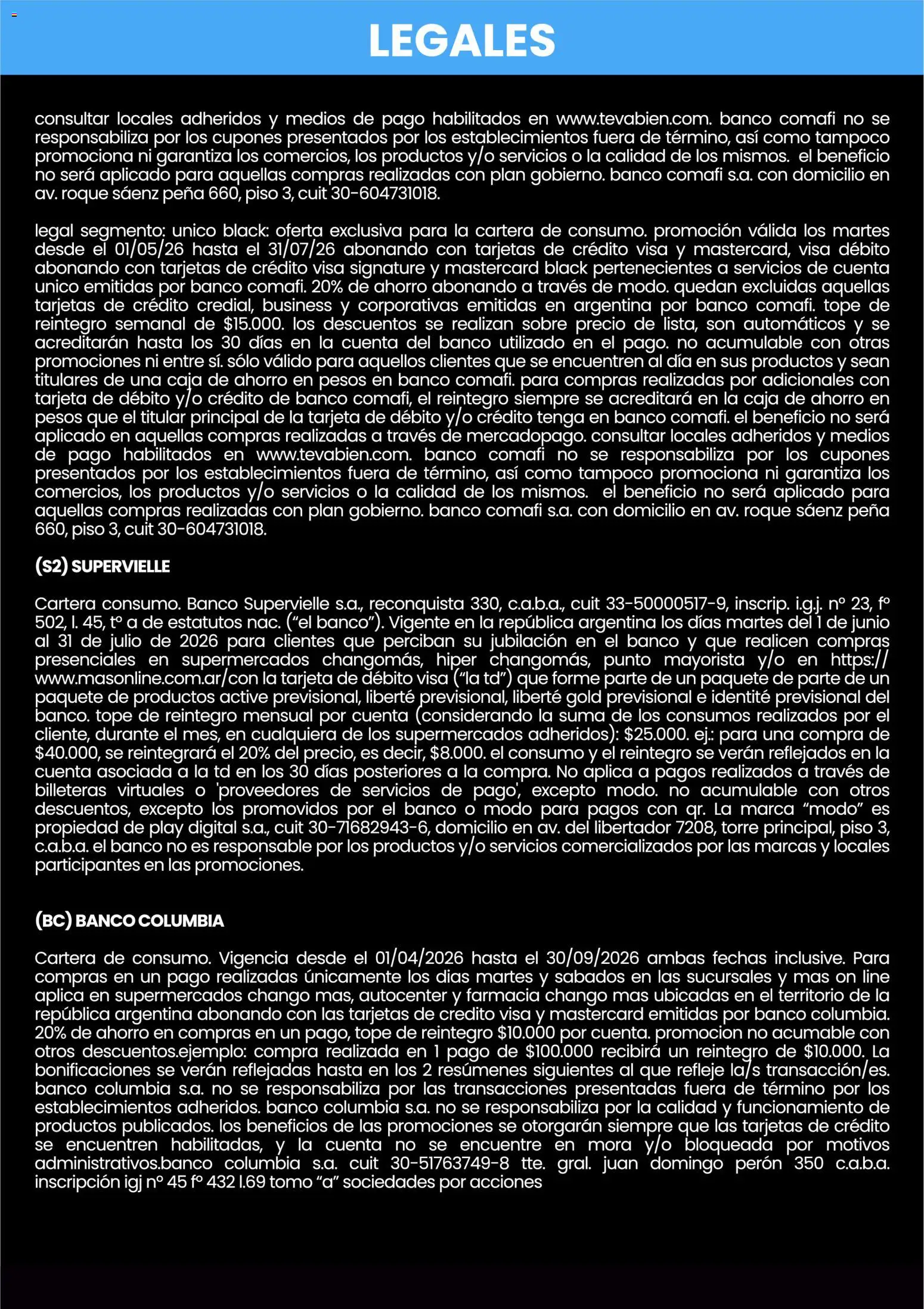 Changomas ofertas │ válido desde el 01/07/2026 | Página: 7