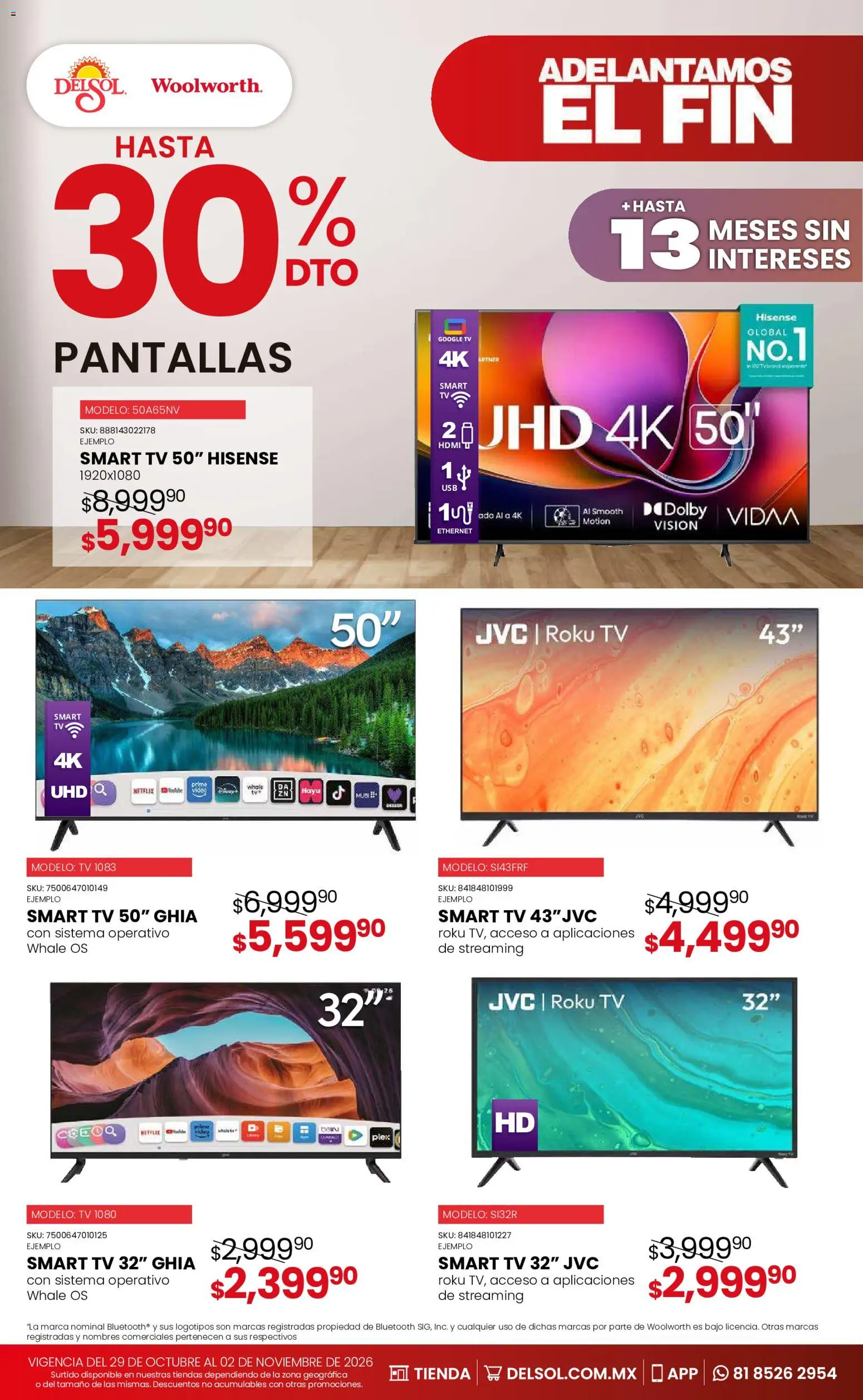 Nuevas ofertas de Del Sol y Woolworth válidas en toda la República Mexicana desde el 29/10/2026. ¡Encuentra las mejores ofertas en Del Sol y Woolworth Buen Fin! | Página: 10