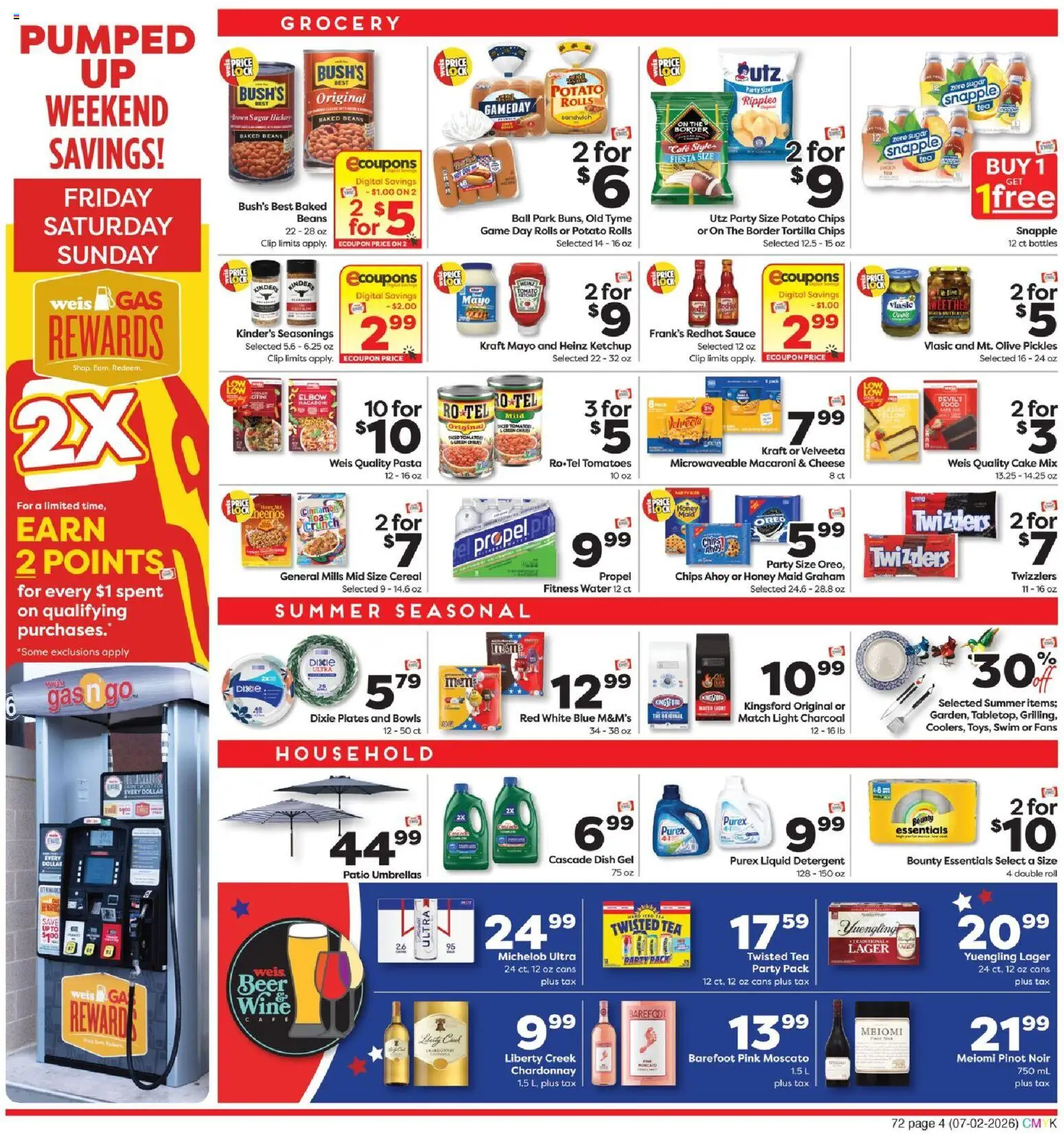 Weis Weekly Circular - WV - valid from 07/02/2026 | Page: 4 | Products: Cheese, Beer, Tea, Ketchup