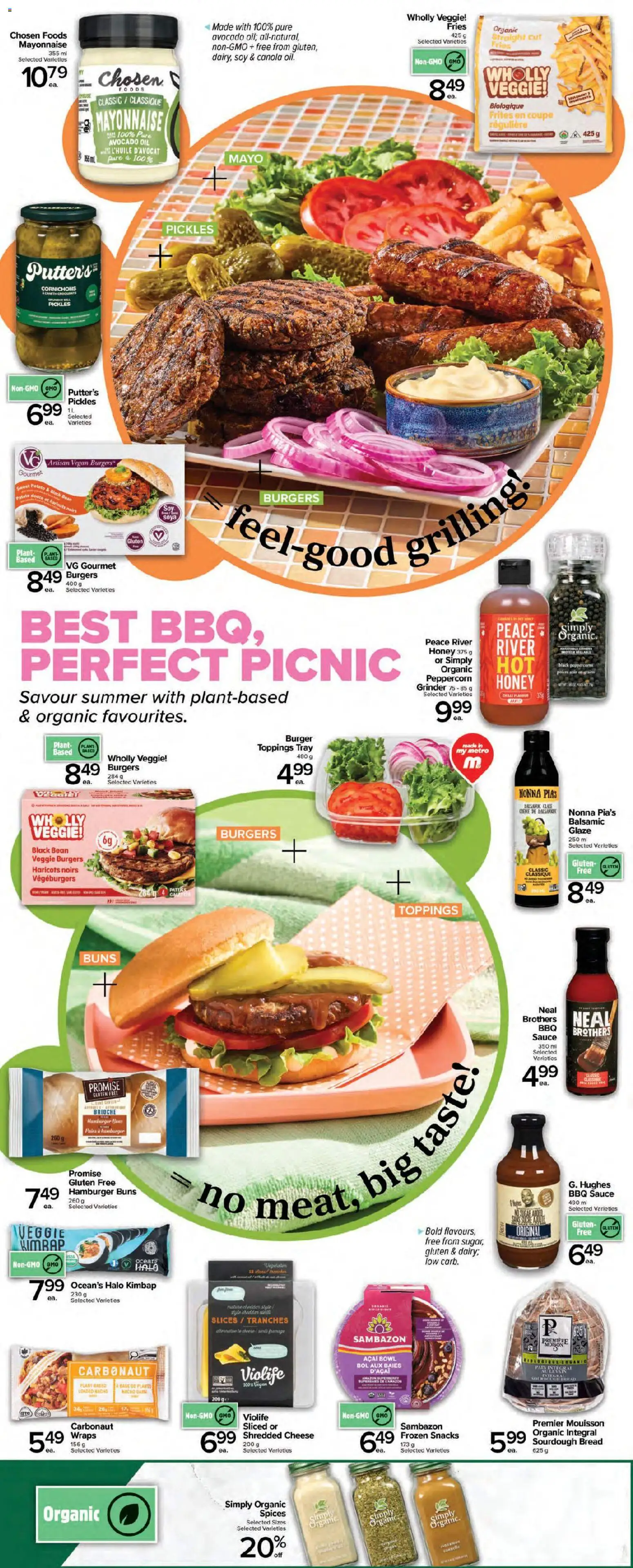 Metro flyer valid from Jul 9, 2026 | Page: 3 | Products: Grinder, Cheese, Oil, Bread