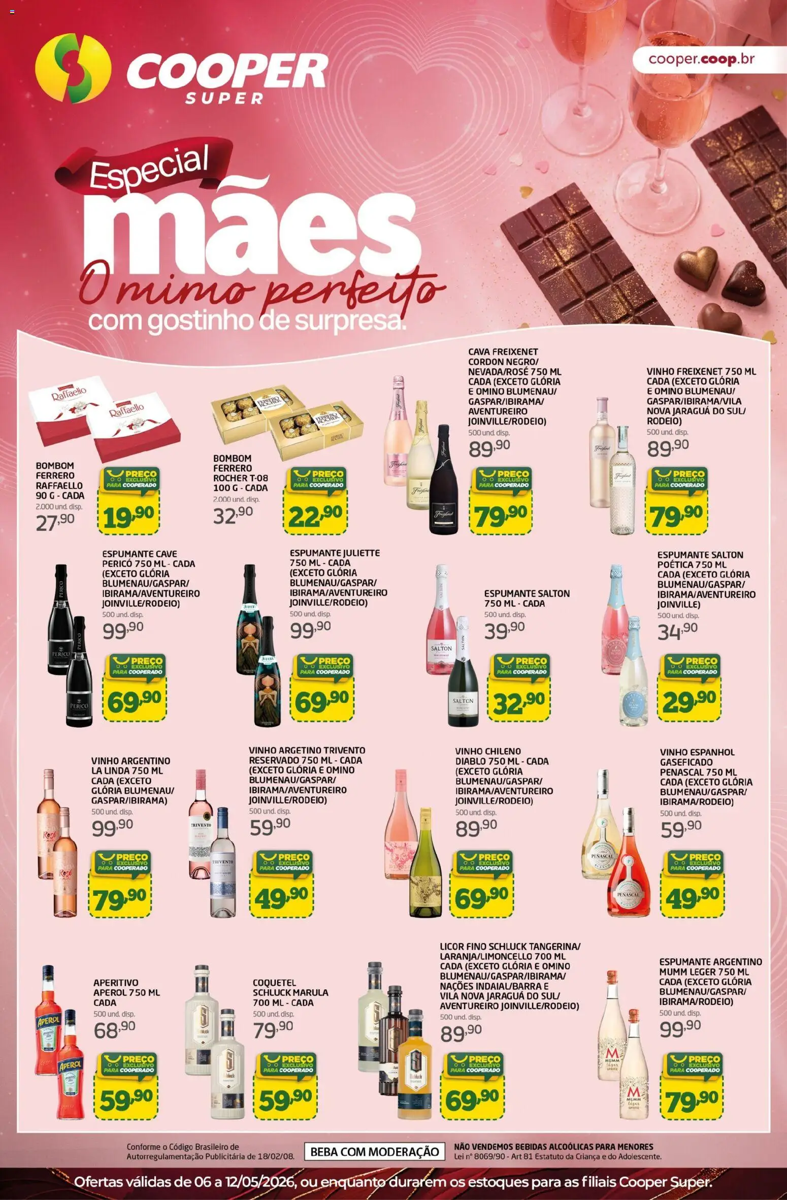 Cooper Folheto - válido de 06.05.2026 | Página: 1 | Produtos: Espumante, Licor, Vinho, Bombom