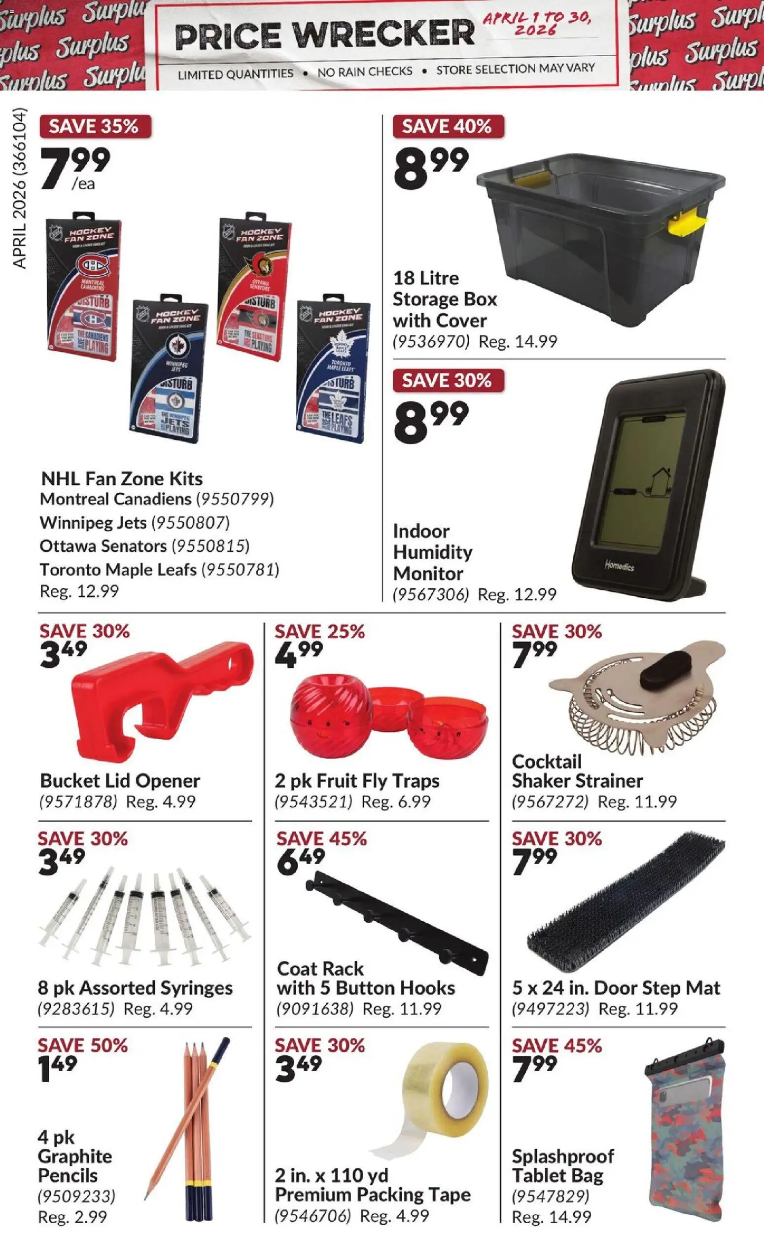 Princess Auto flyer valid from 01.04.2026 | Page: 11 | Products: Tablet, Monitor, Fan, Box