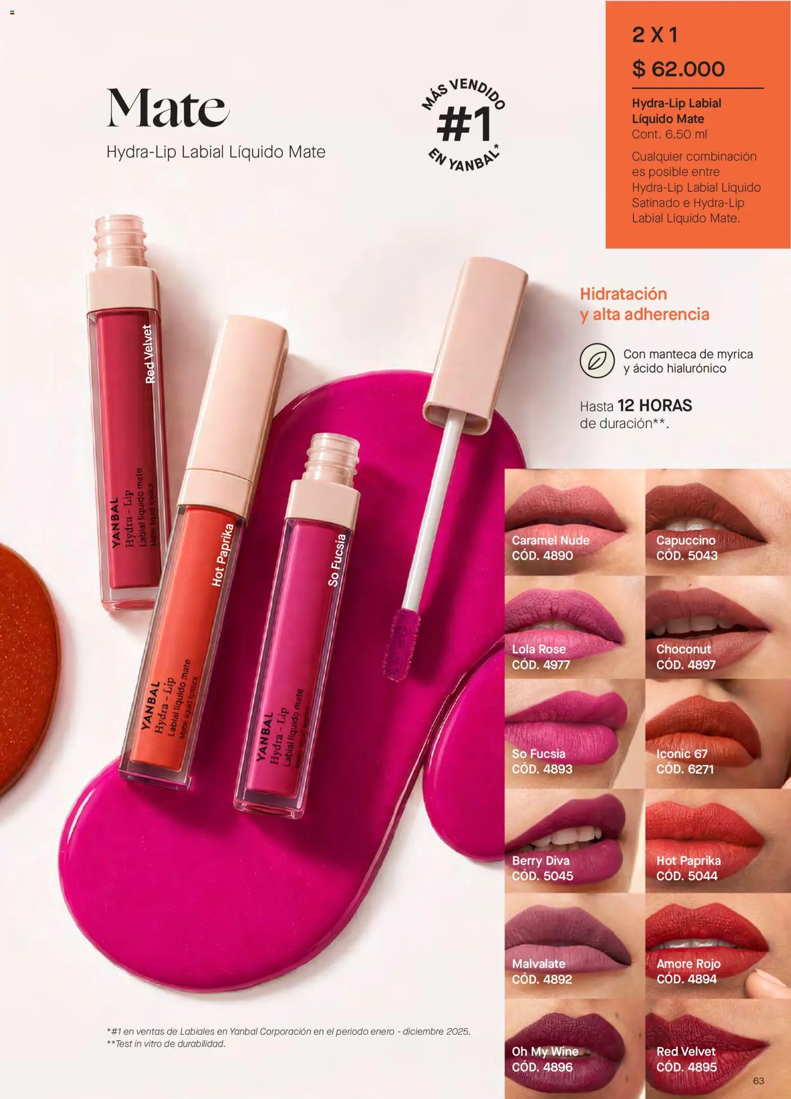 Yanbal revista - valida desde el 15/08/2026 | Página: 63 | Productos: Paprika, Combinación, Manteca