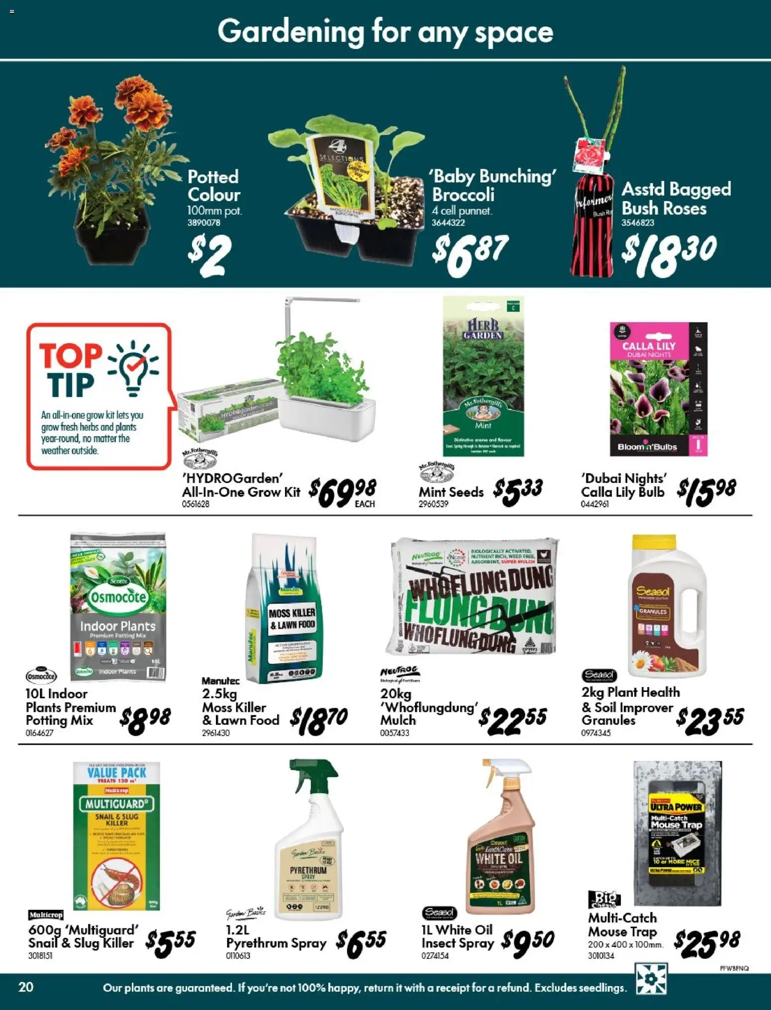 Bunnings Warehouse catalogue - valid from 20.05.2026 | Page: 20 | Products: Plant, Oil, Weed, Mouse