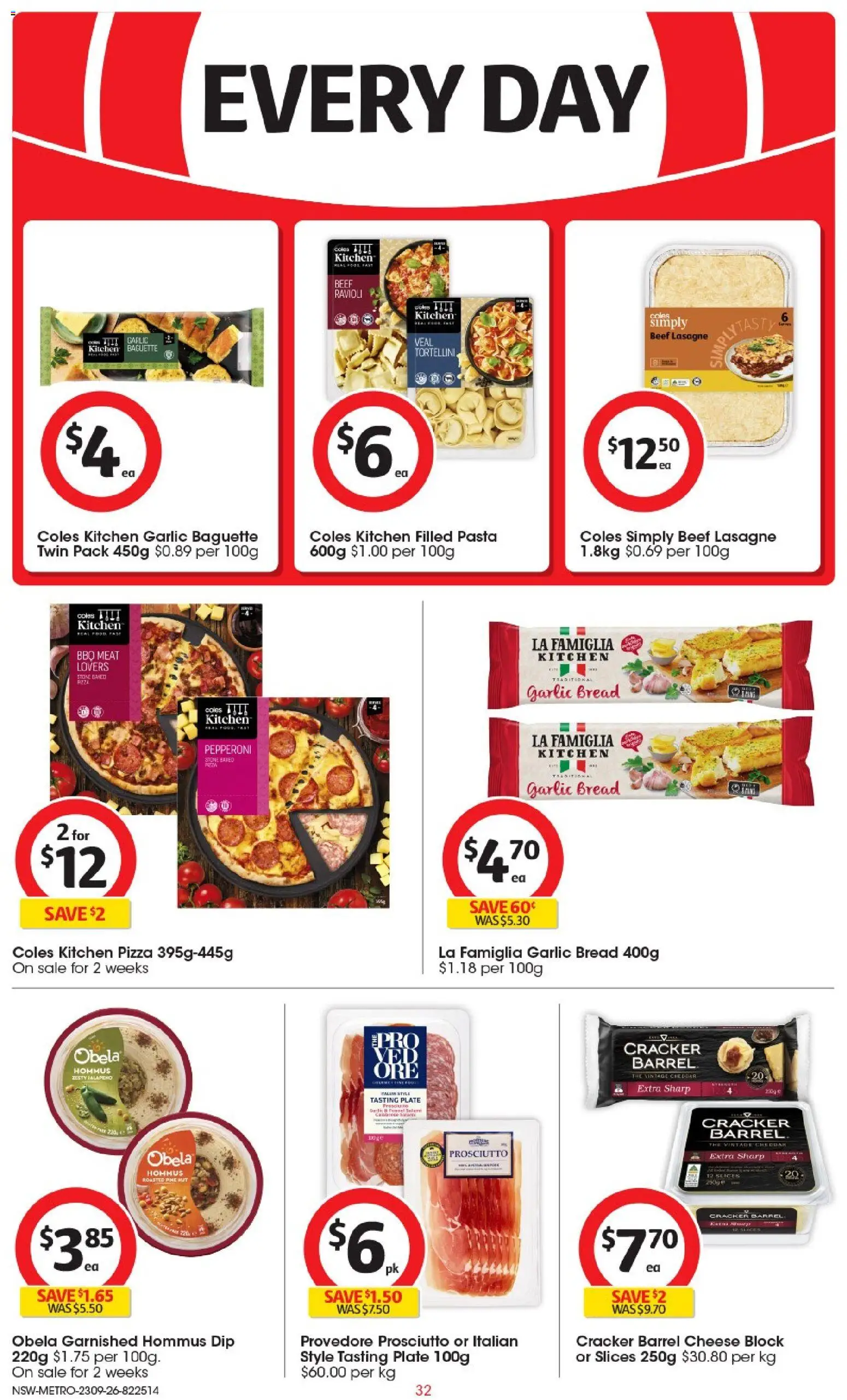 Coles catalogue - valid from 23/09/2026 | Page: 32 | Products: Protein, Sausages, White cheese, Spread