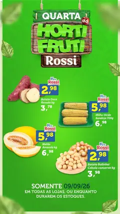 Rossi Supermercados ofertas Hortifruti - Pré-Visualização do folheto da loja Rossi Supermercados, válido de 09/09/2026 | Página: 2