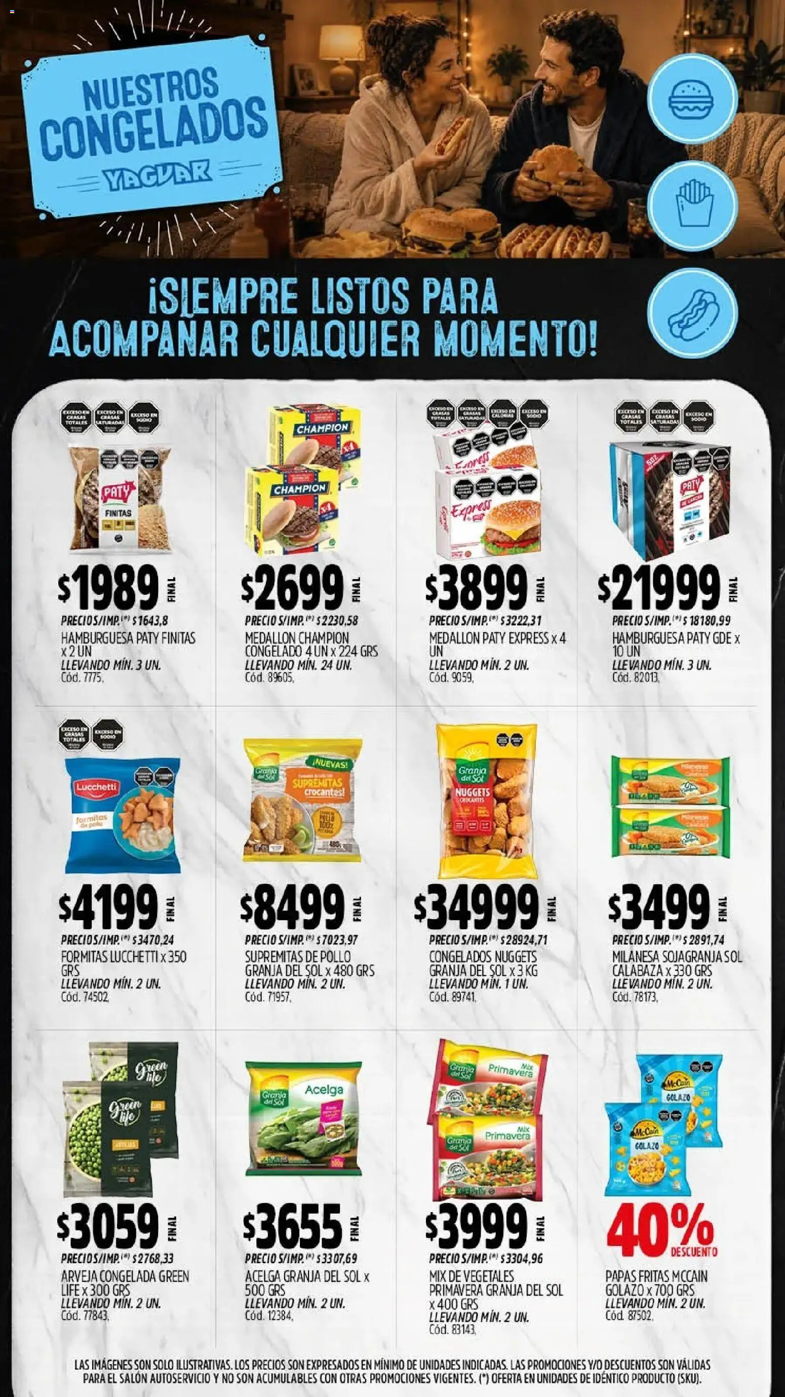 Yaguar - Oferta Semanal Mar del Plata │ válido desde el 24/08/2026 | Página: 8 | Productos: Arveja, Acelga, Milanesa, Papas