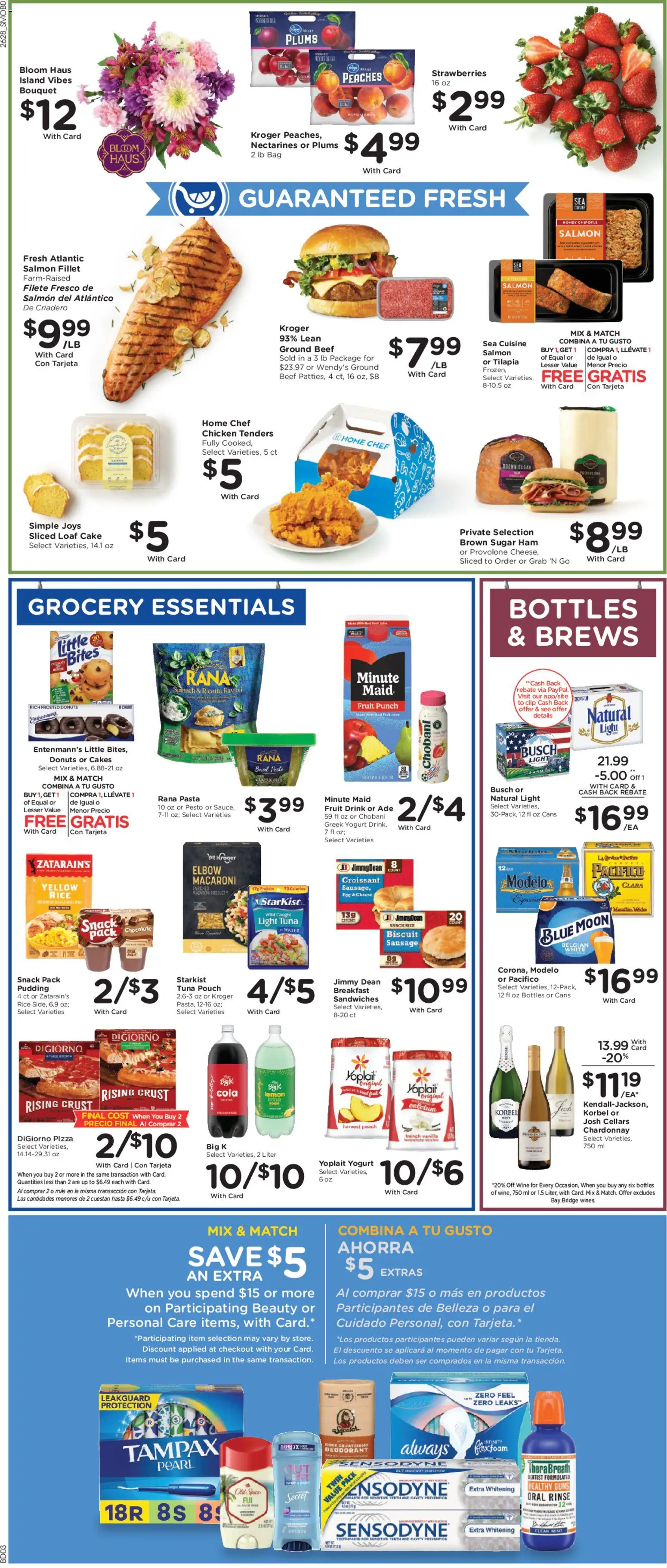 Smith's Weekly Ad - valid from 08/12/2026 | Page: 7 | Products: Nectarines, Chicken, Cheese, Wine