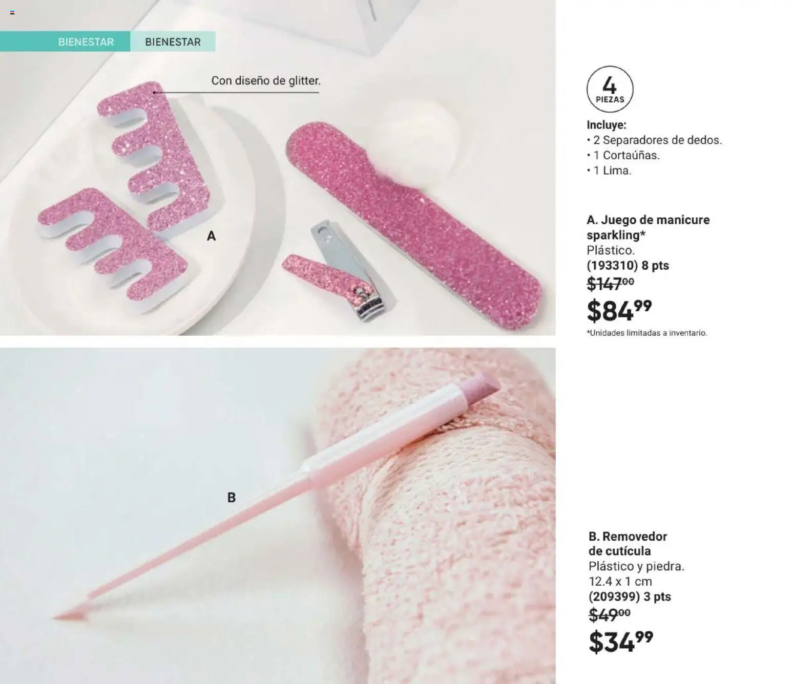 Nuevas ofertas de AVON válidas en toda la República Mexicana desde el 11/09/2026. ¡Encuentra las mejores ofertas en AVON Casa & Estilo 14 2026! | Página: 112 | Productos: Removedor de cutícula, Juego