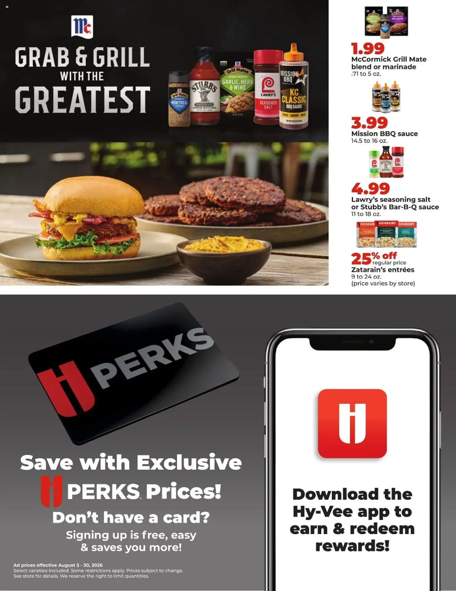 HyVee Monthly Ad - valid from 08/03/2026 | Page: 14 | Products: Wine, Sauce, Salt, Grill