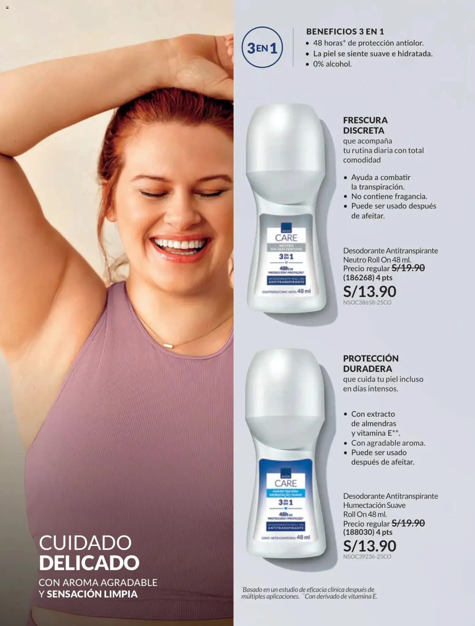 Catálogo Avon válido desde 17.06.2026 | Página: 158 | Productos: Desodorante, Antitranspirante, Almendras, Perfume