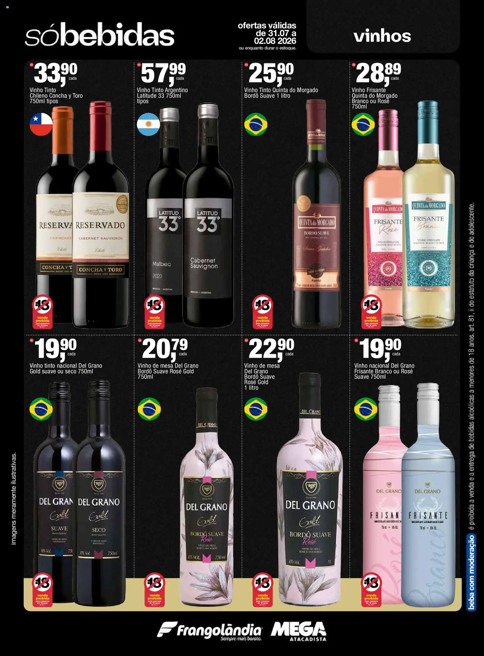 Frangolândia Folheto - válido de 31/07/2026 | Página: 9 | Produtos: Mesa, Vinho