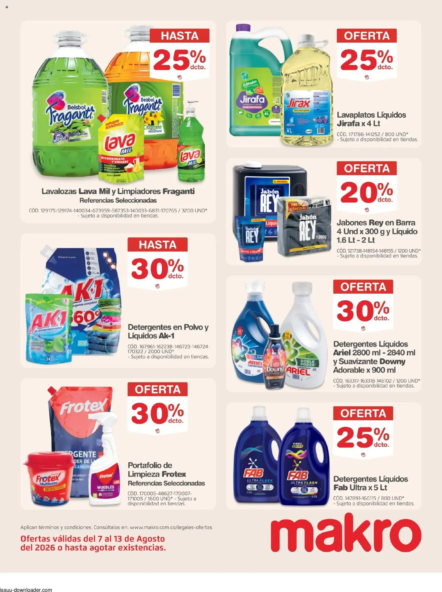 Makro revista - valida desde el 07/08/2026 | Página: 21 | Productos: Limón, Polvo, Vinagre, Jabón