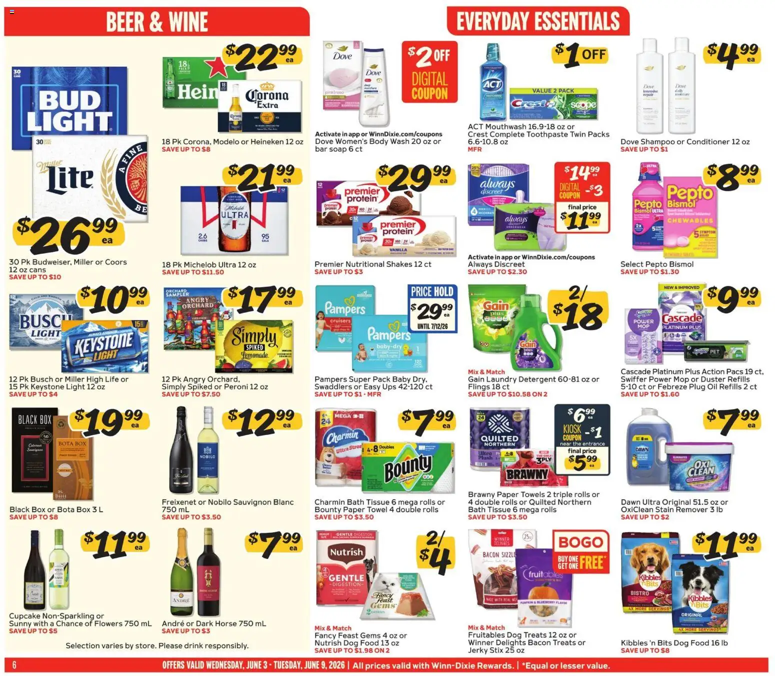 Winn Dixie Weekly Circular - GA - valid from 03.06.2026 | Page: 6 | Products: Bath, Mouthwash, Body Wash, UPS