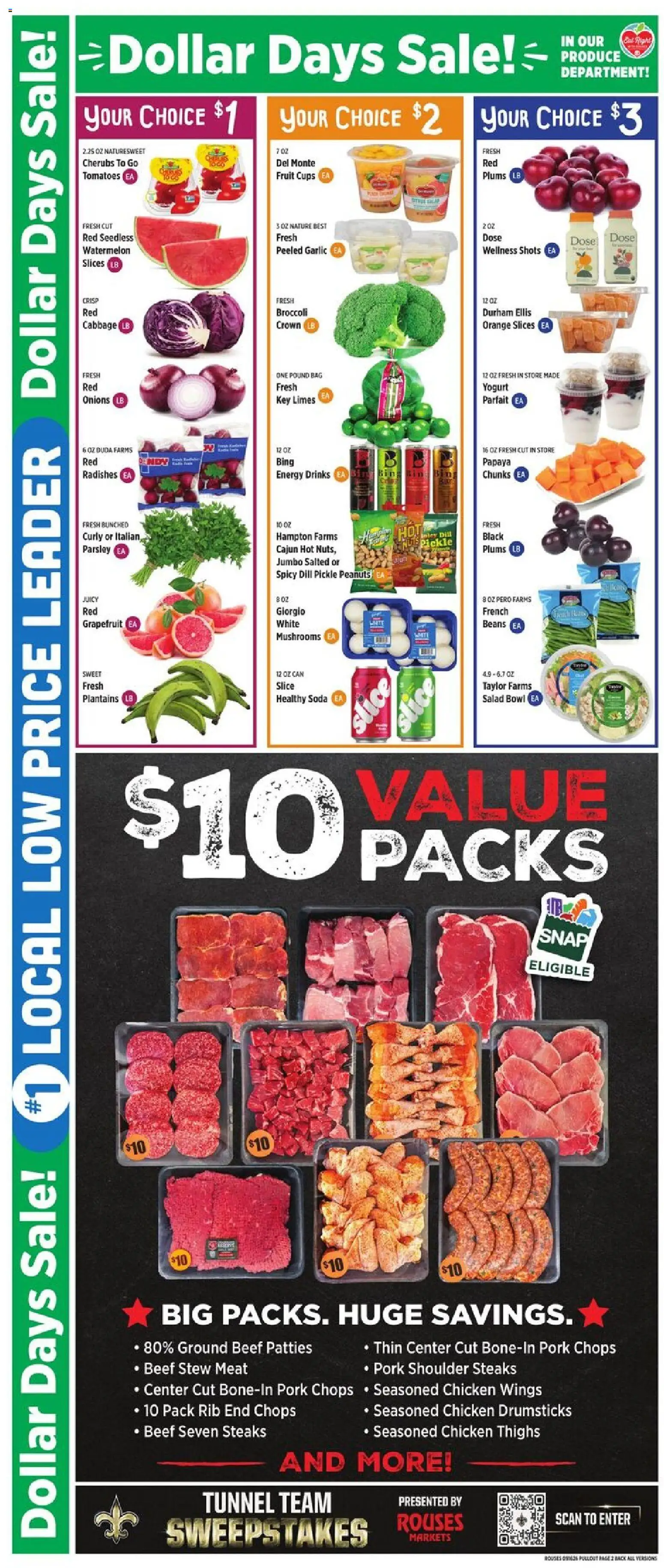 Rouses Weekly Ad - valid from 09/16/2026 | Page: 4 | Products: Broccoli, Meat, Chicken wings, Chicken drumsticks