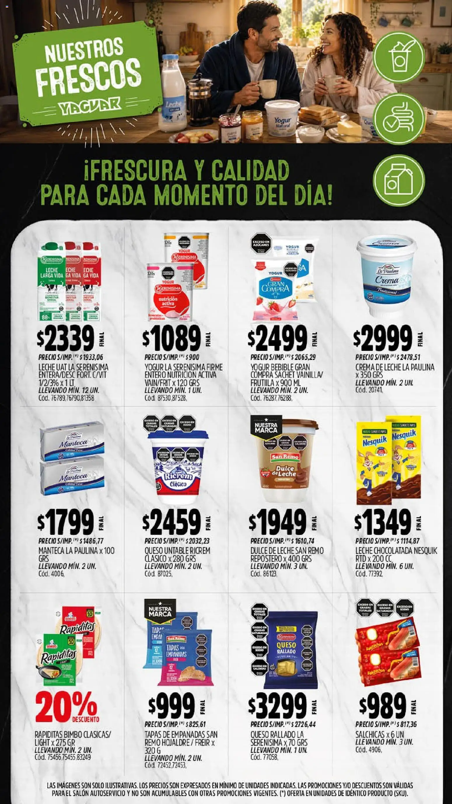 Yaguar - Oferta Semanal San Juan │ válido desde el 07/09/2026 | Página: 9 | Productos: Dulce de leche, Leche, Yogur, Salchichas