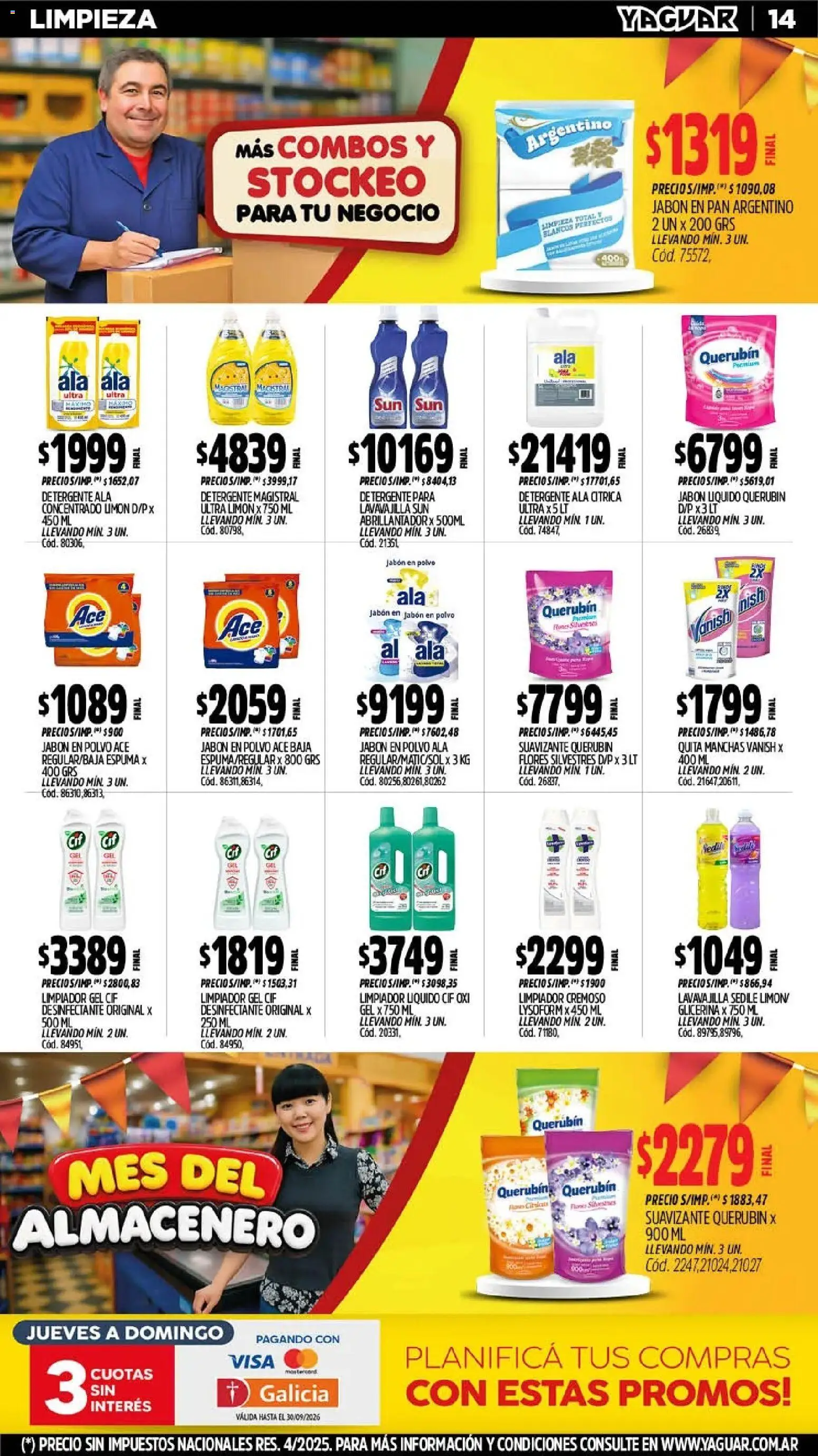 Yaguar - Oferta Semanal Chaco │ válido desde el 28/09/2026 | Página: 14 | Productos: Flores, Jabón líquido, Jabón, Limón