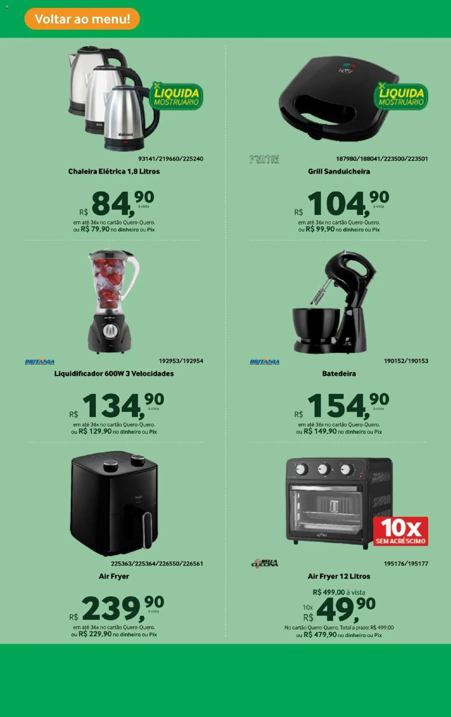Lojas Quero-Quero Folheto - válido de 16.03.2026 | Página: 5 | Produtos: Chaleira, Chaleira elétrica, Air fryer, Liquidificador
