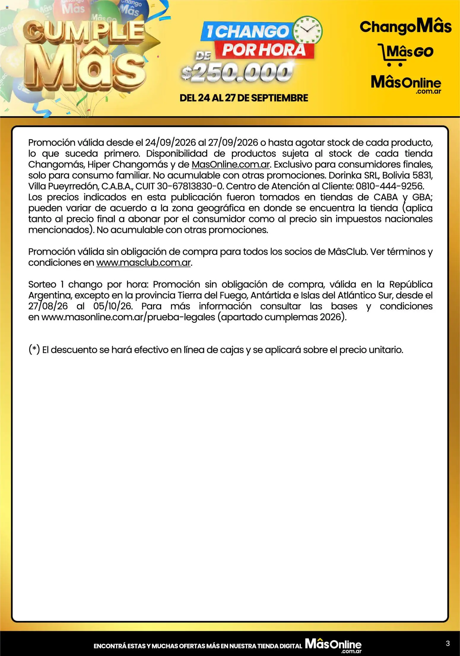Changomas - CumpleMâs │ válido desde el 24/09/2026 | Página: 4 | Productos: Sobre, Tierra