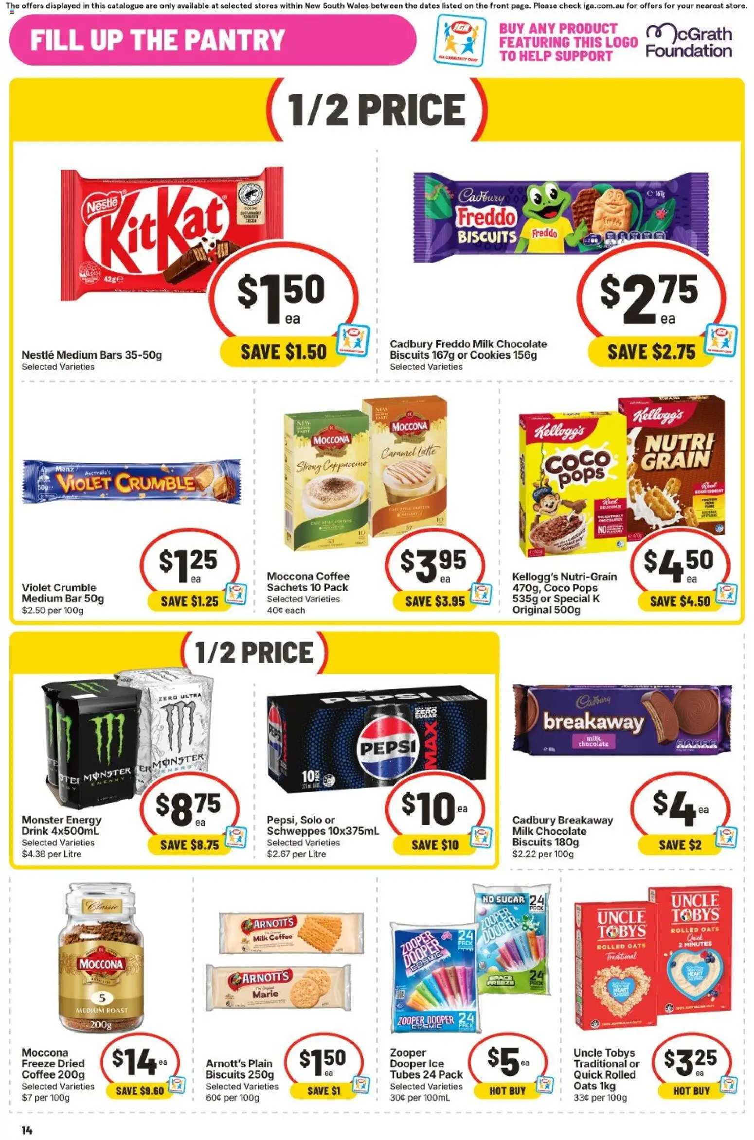IGA catalogue - valid from 16/09/2026 | Page: 12 | Products: Coffee, Chocolate, Oats, Roast