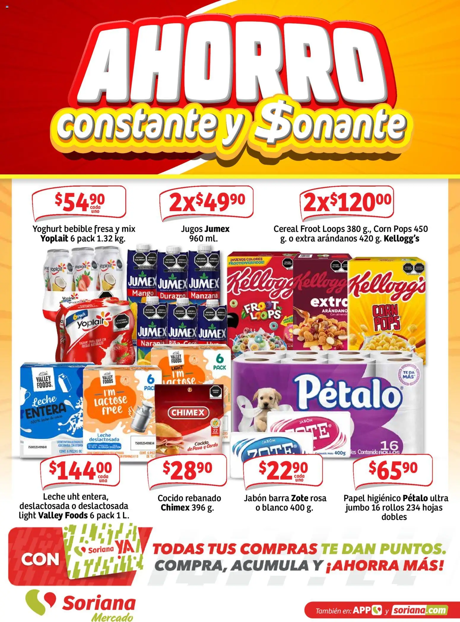 Nuevas ofertas de Soriana válidas en toda la República Mexicana desde el 31/07/2026. ¡Encuentra las mejores ofertas en Soriana Ahorro constante y sonante Mercado Nacional! | Página: 1 | Productos: Fresa, Cerdo, Barra, Té