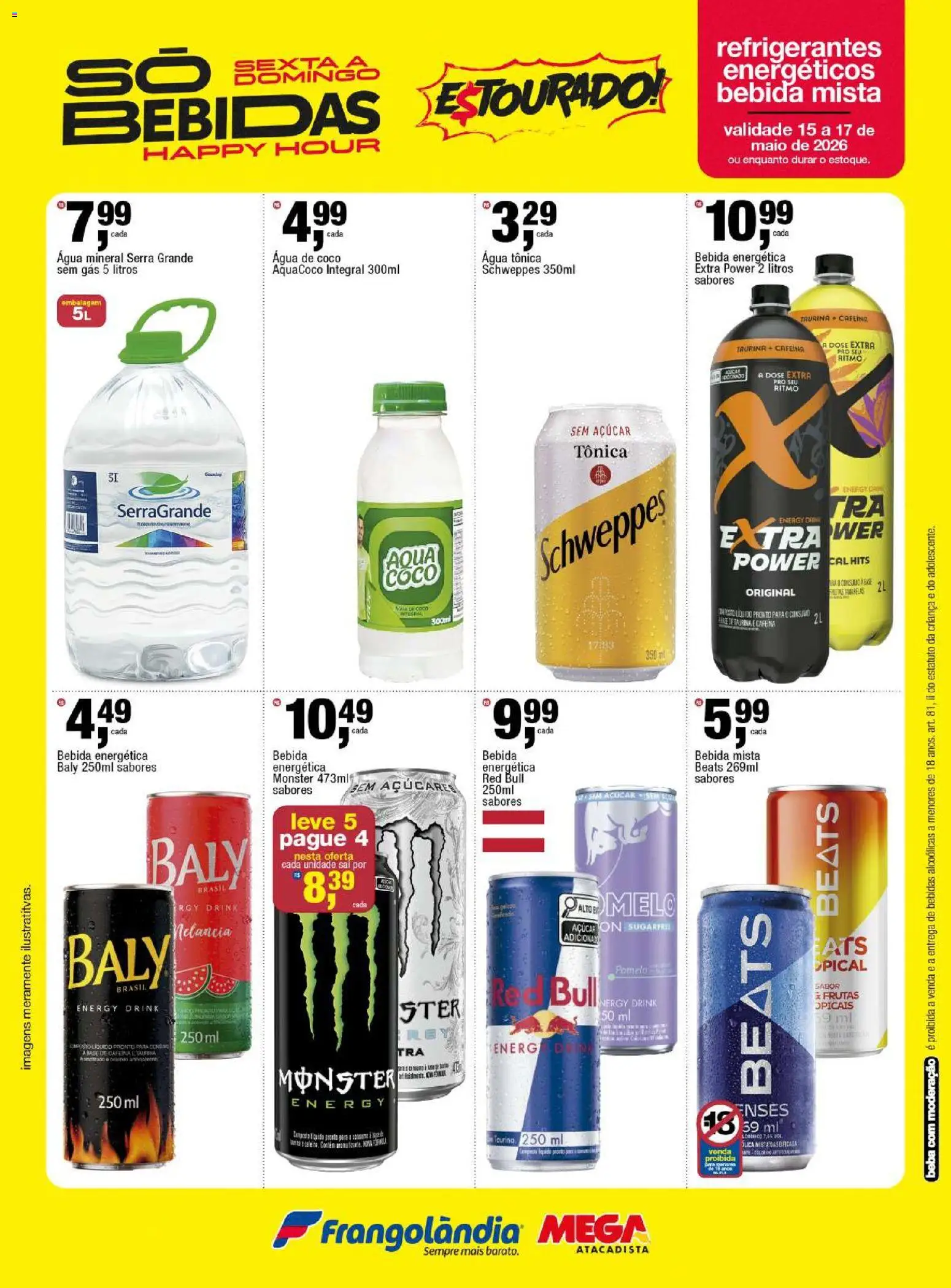 Frangolândia Folheto - válido de 15.05.2026 | Página: 2 | Produtos: Maiô, Água mineral, Açúcar, Monster