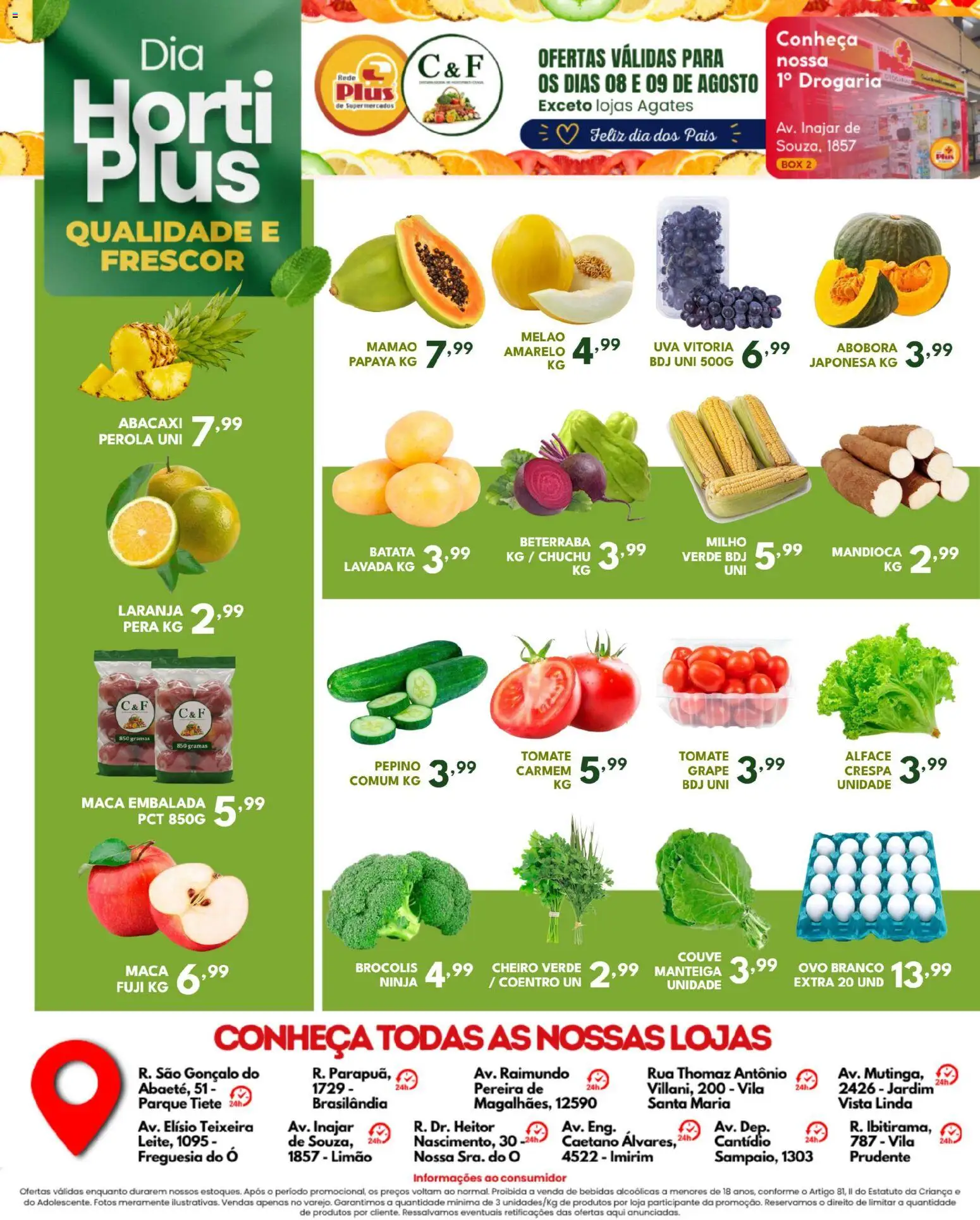 Rede Plus Supermercados Folheto - válido de 07/08/2026 | Página: 5 | Produtos: Beterraba, Abacaxi, Mamão, Batata