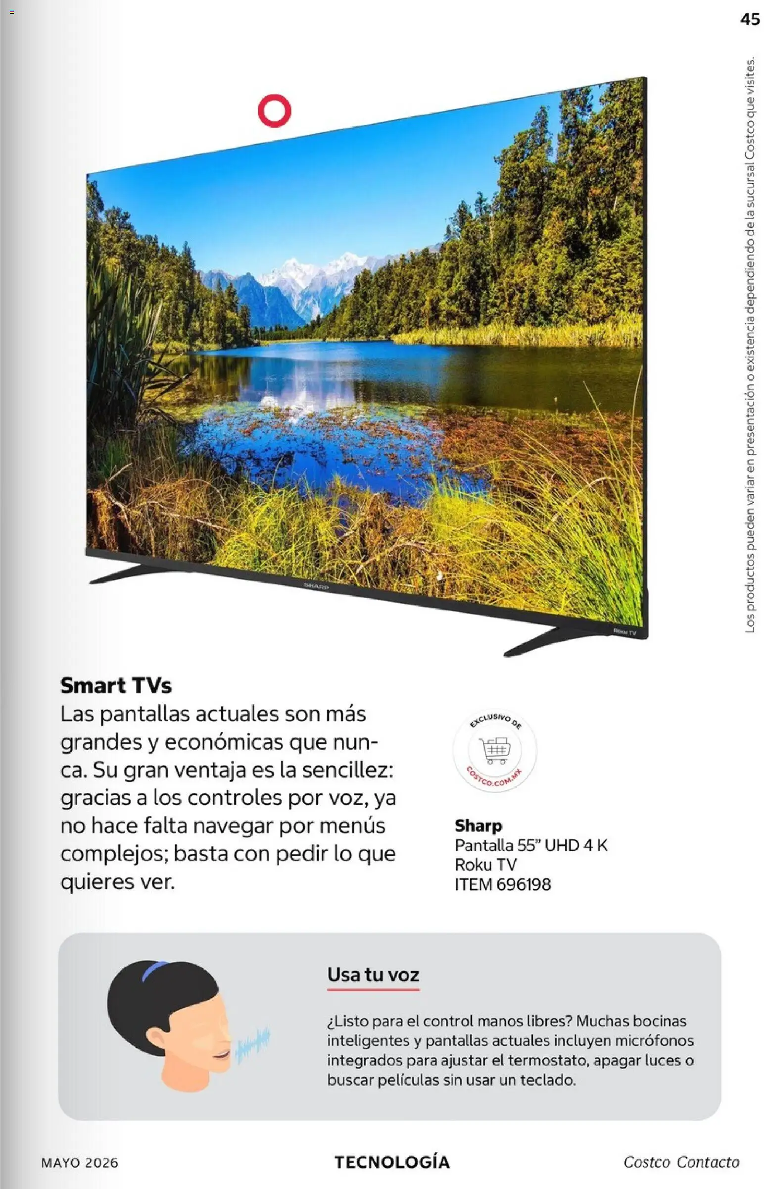 Nuevas ofertas de Costco válidas en toda la República Mexicana desde el 01.05.2026. ¡Encuentra las mejores ofertas en Costco Revista Mayo 2026! | Página: 45 | Productos: Pantallas
