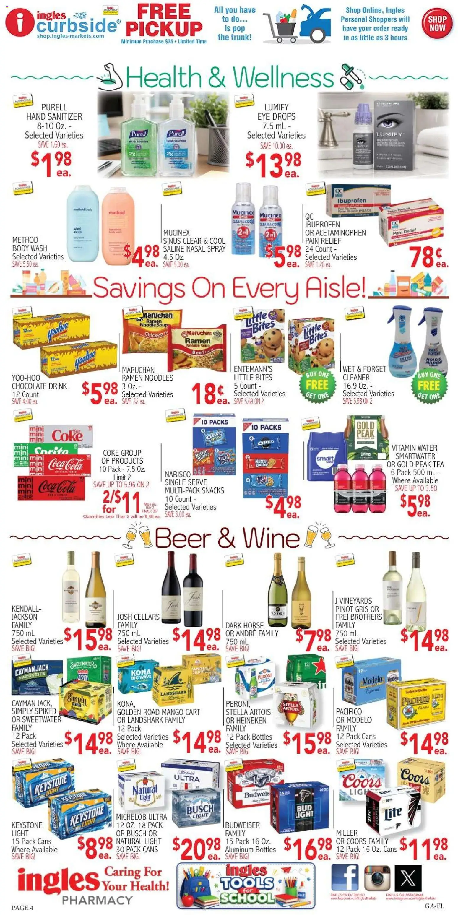 Ingles - Weekly flyer - valid from 08/12/2026 | Page: 4 | Products: Tea, Eye drops, Body Wash, Tools