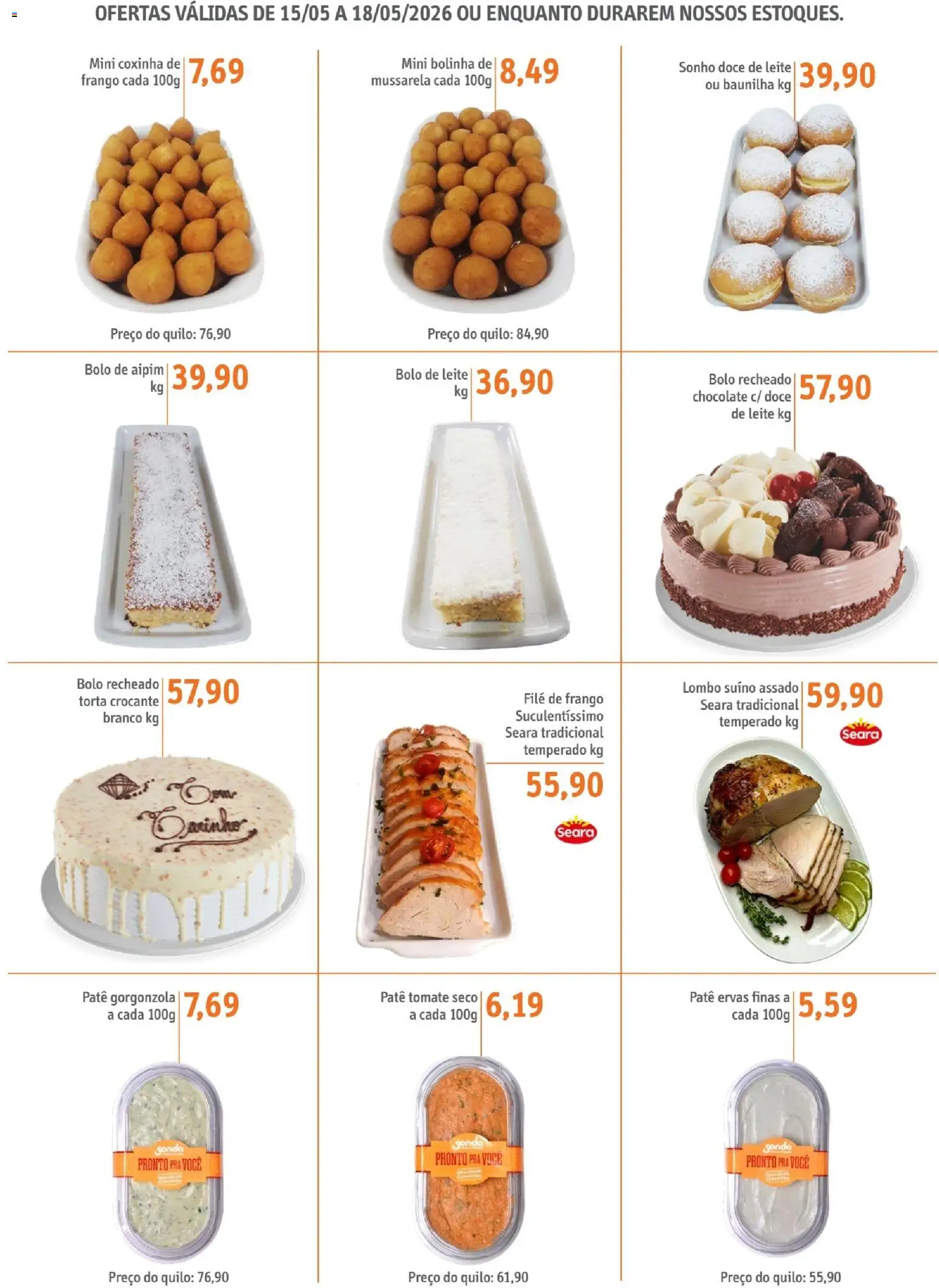 Sonda Folheto - válido de 15.05.2026 | Página: 5 | Produtos: Aipim, Lombo, Leite, Frango