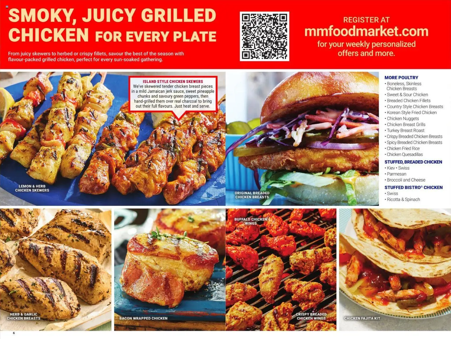 M&M Food Market flyer valid from 05.06.2026 | Page: 4 | Products: Rice, Pineapple, Chicken breasts, Cheese