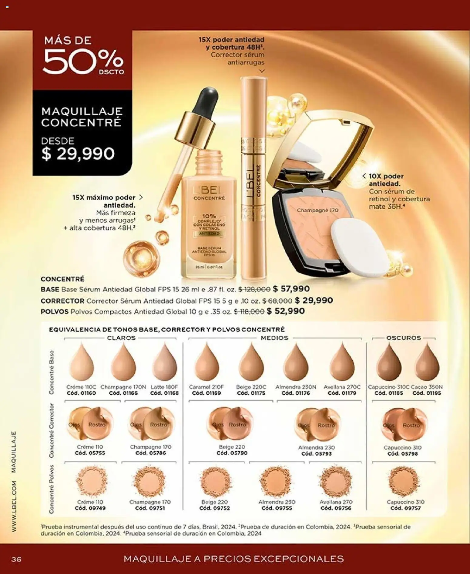 L'Bel revista - valida desde el 07/09/2026 | Página: 36 | Productos: Almendra, Maquillaje, Corrector, Cacao